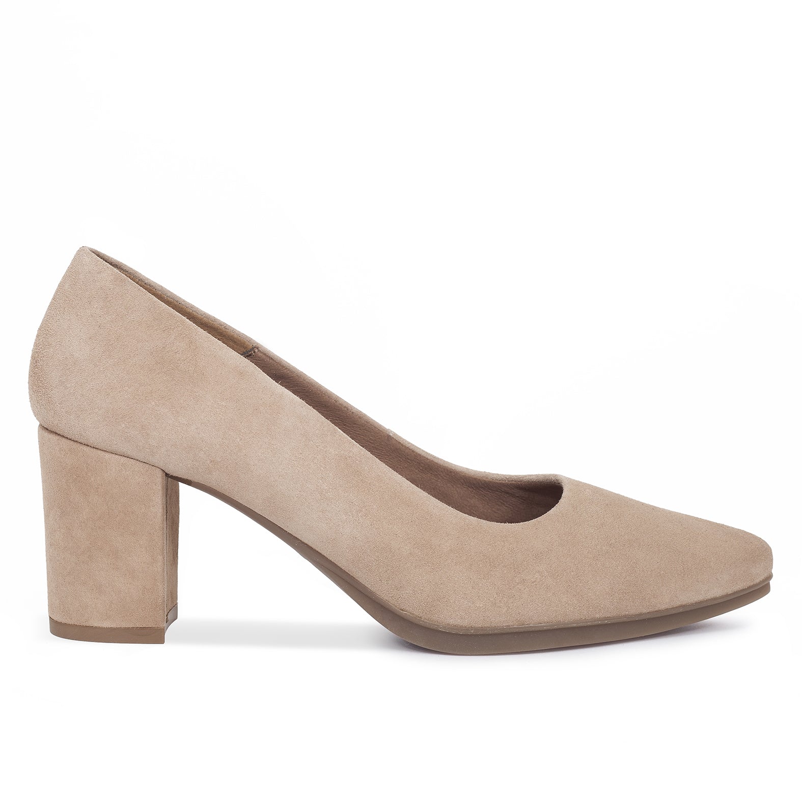 URBAN S - Zapatos mujer tacón ancho BEIGE