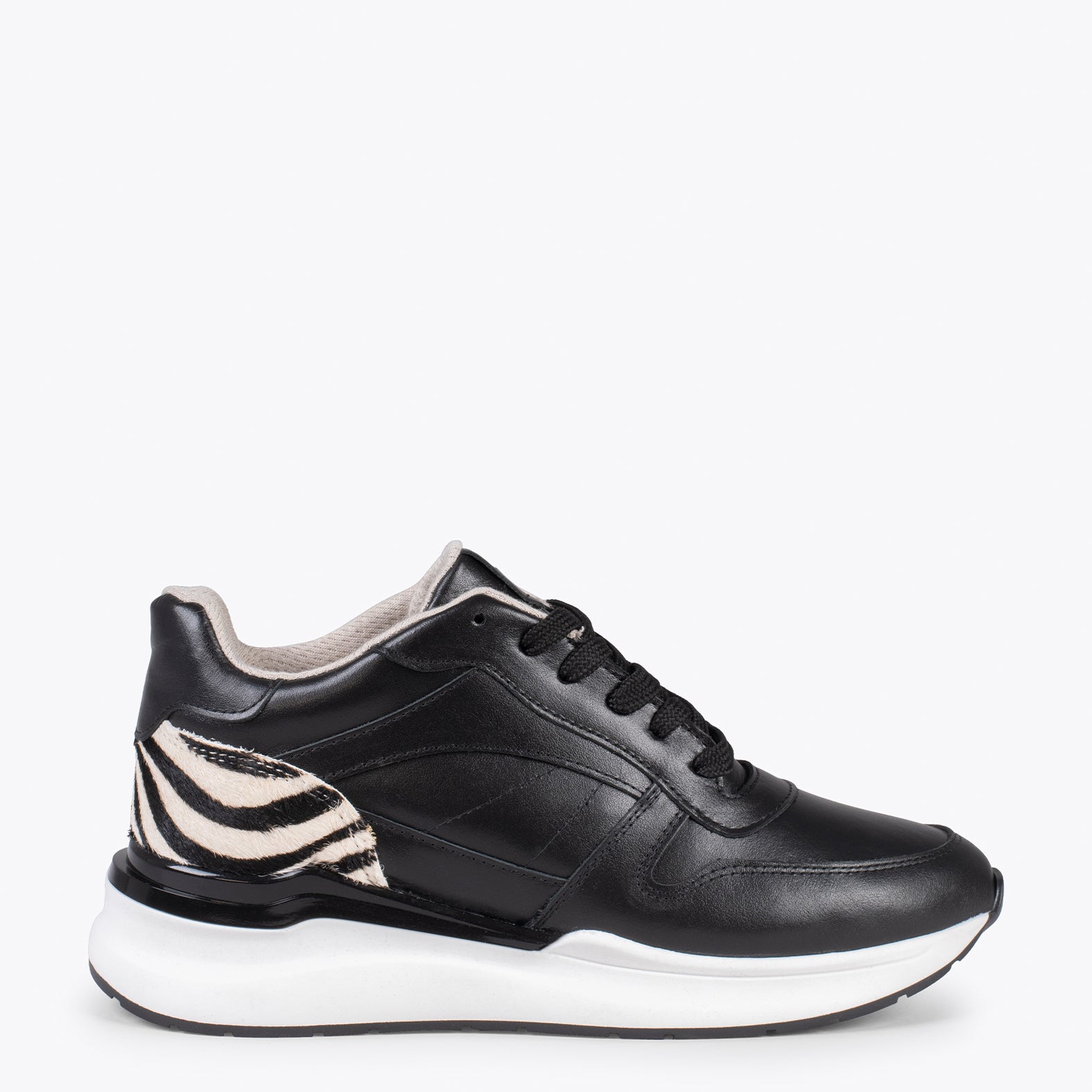 FREEDOM – BLACK & ZEBRA sneakers with removable insole