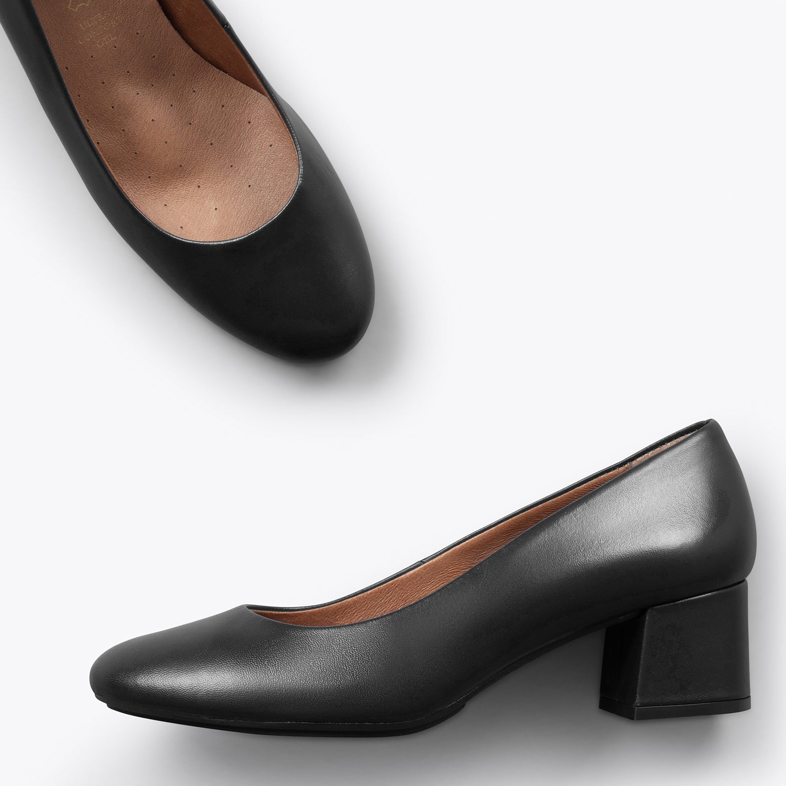 URBAN REDONDO SALON - Zapatos de tacón bajo de napa NEGRO - miMaO ®