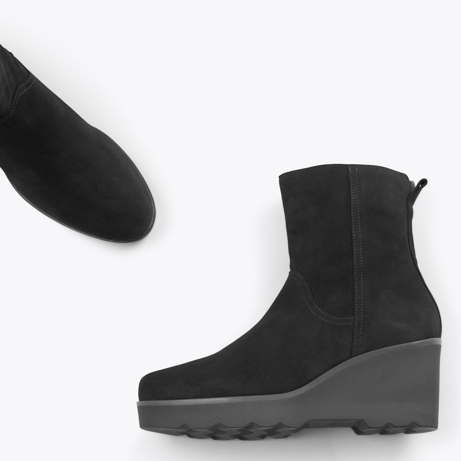 JEANS  – Botines con caña media y plataforma NEGRO - miMaO ®