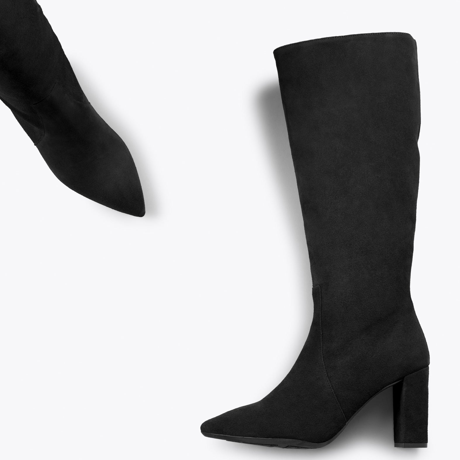 URBAN - Botas Altas de serraje con cremallera NEGRO