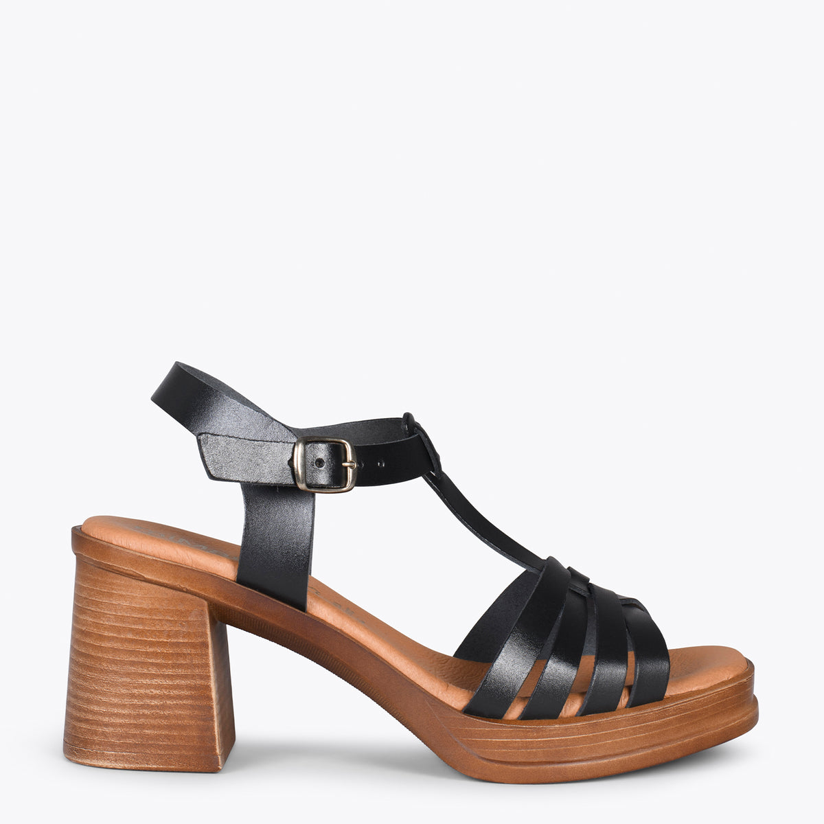 Topshop DITA Black Strap Sandals