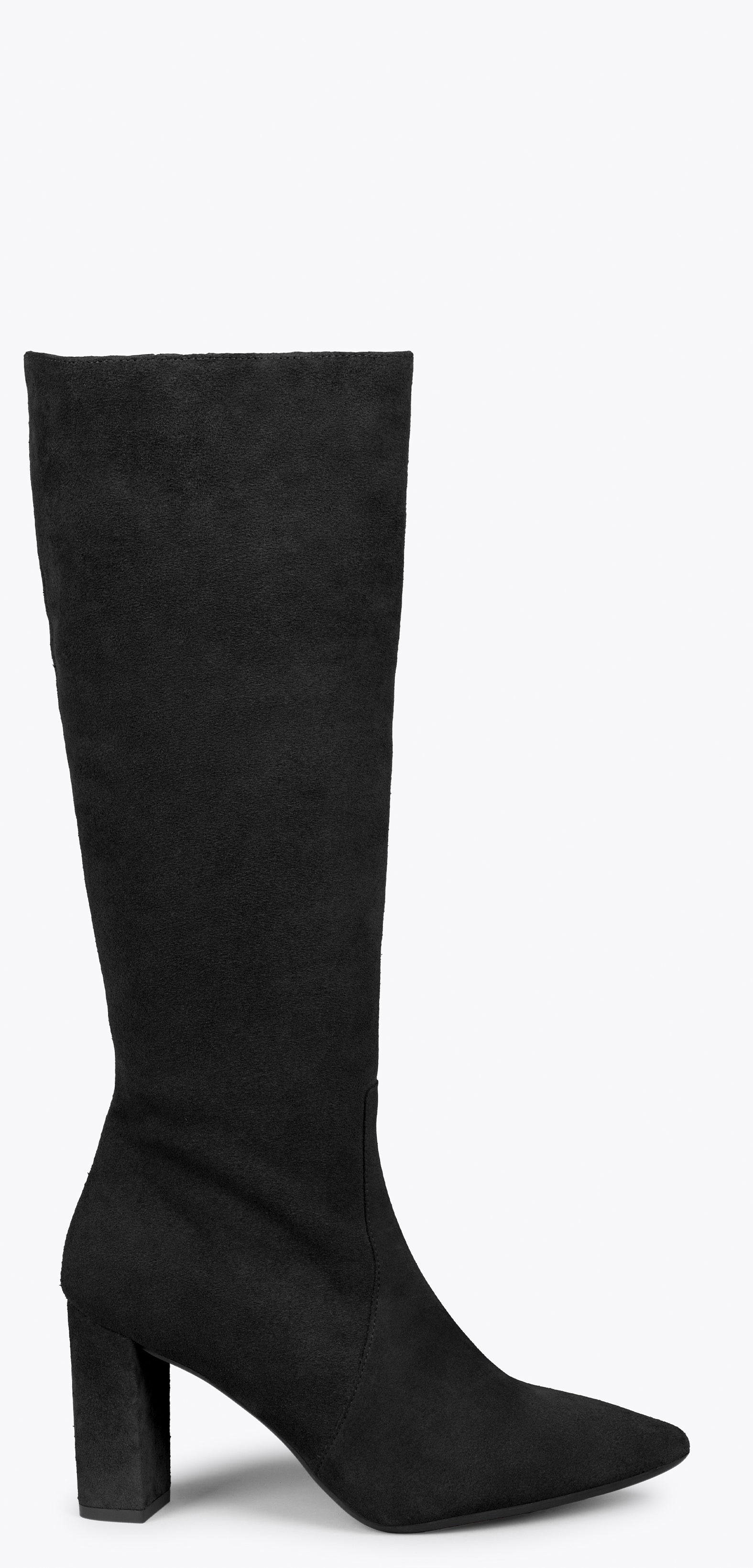 URBAN - Botas Altas de serraje con cremallera NEGRO