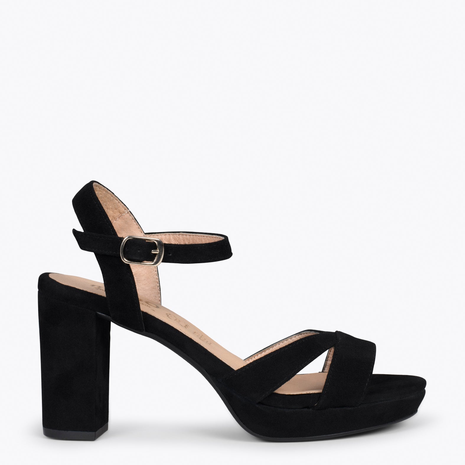 PARIS – BLACK high heel sandal with platform