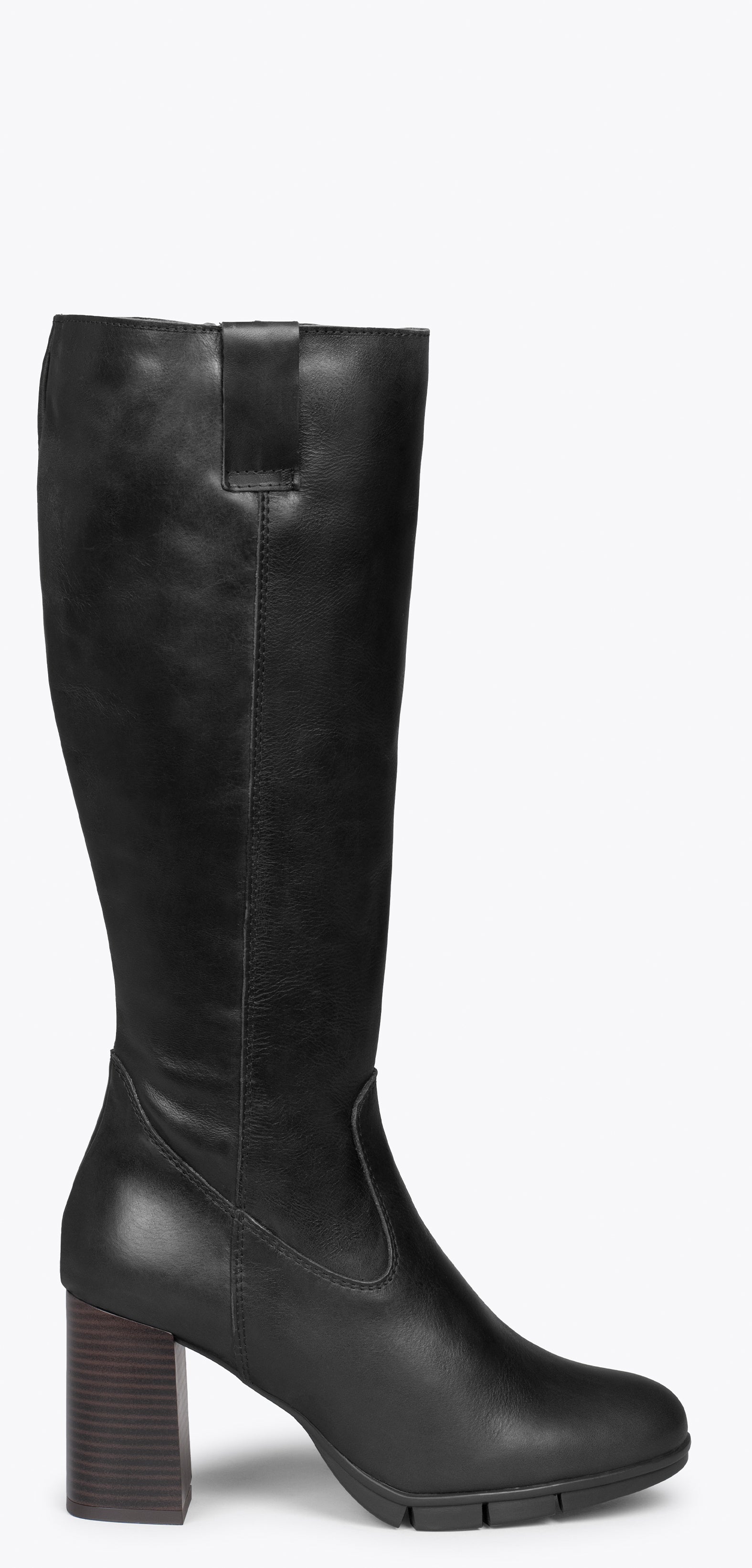 Botas Mosqueteras Negras para Mujer Altas y Planas miMaO