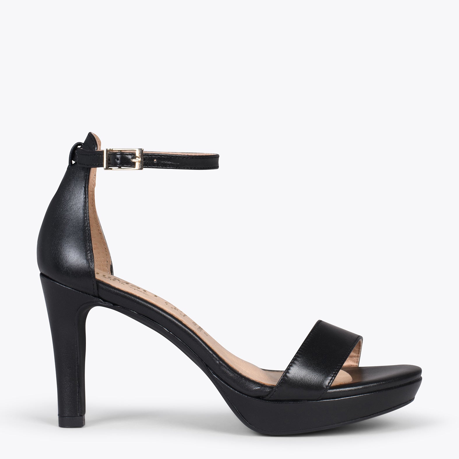 PARTY – BLACK high heel sandals with platform