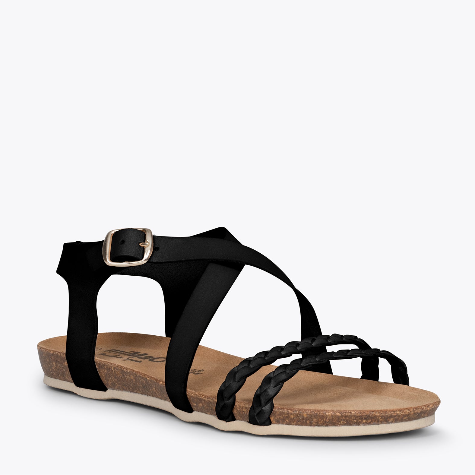 INDIE – BLACK BIO sandals with straps