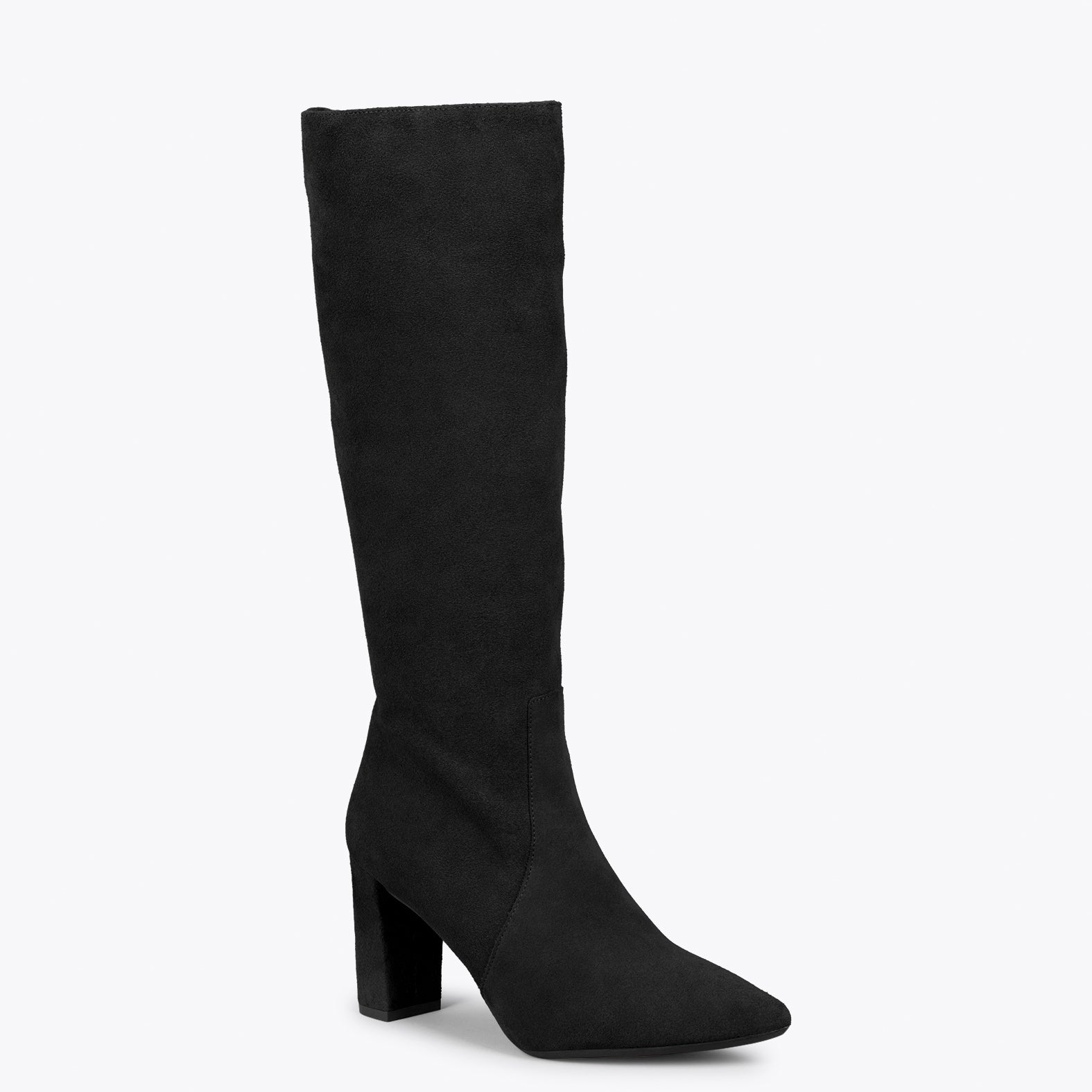 URBAN - Botas Altas de serraje con cremallera NEGRO