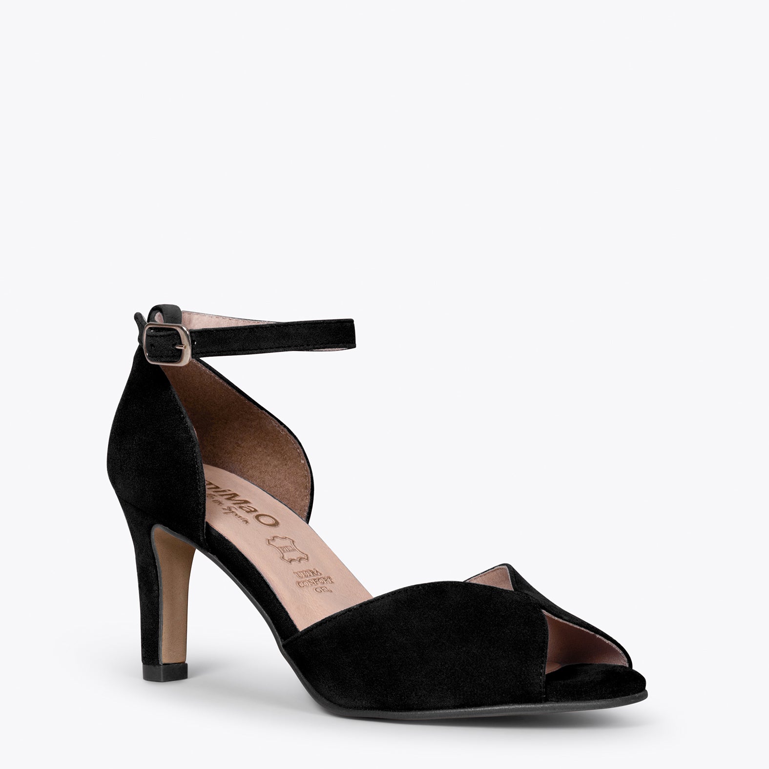 PETAL – BLACK high heel sandal