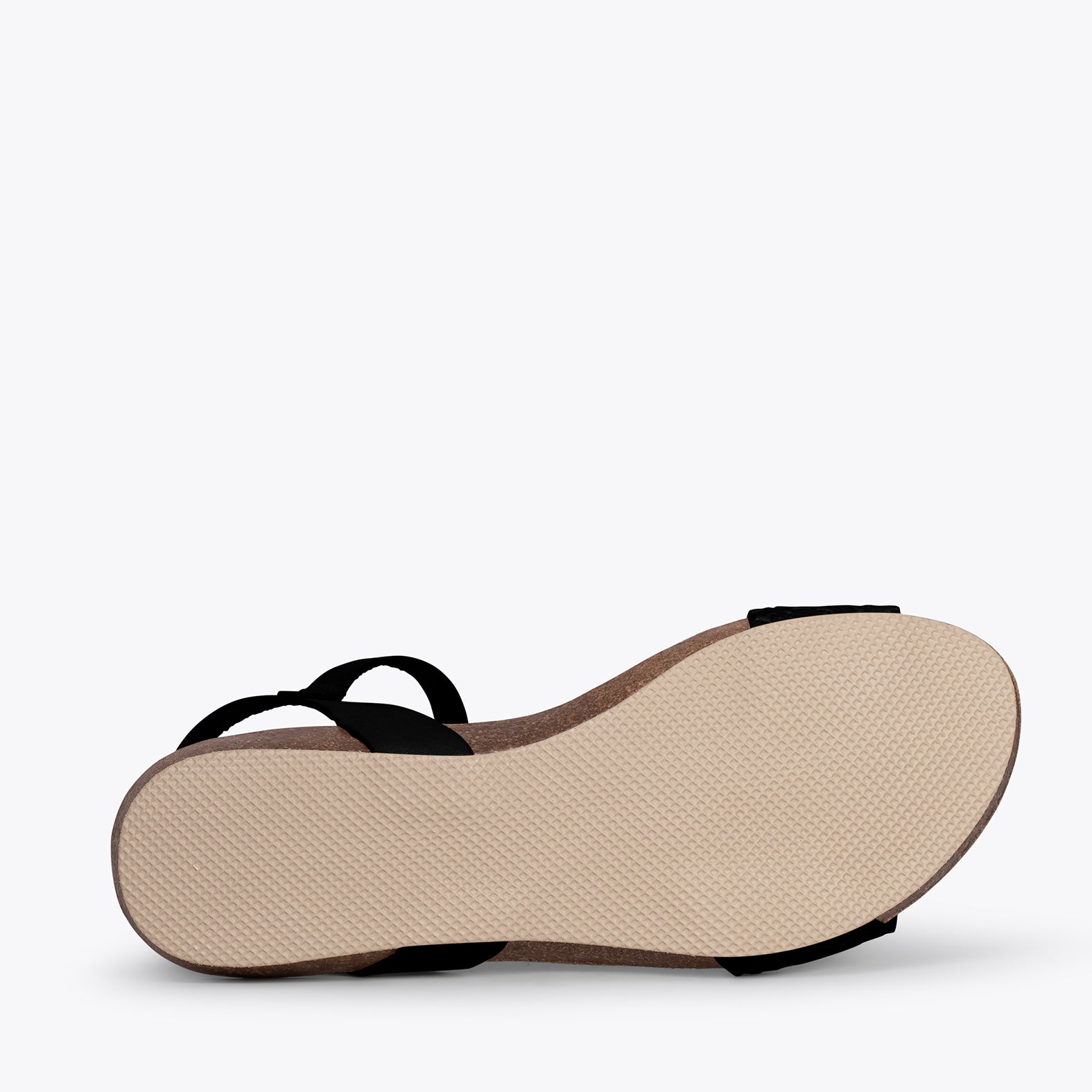 MIMOSA – BLACK BIO flat sandals