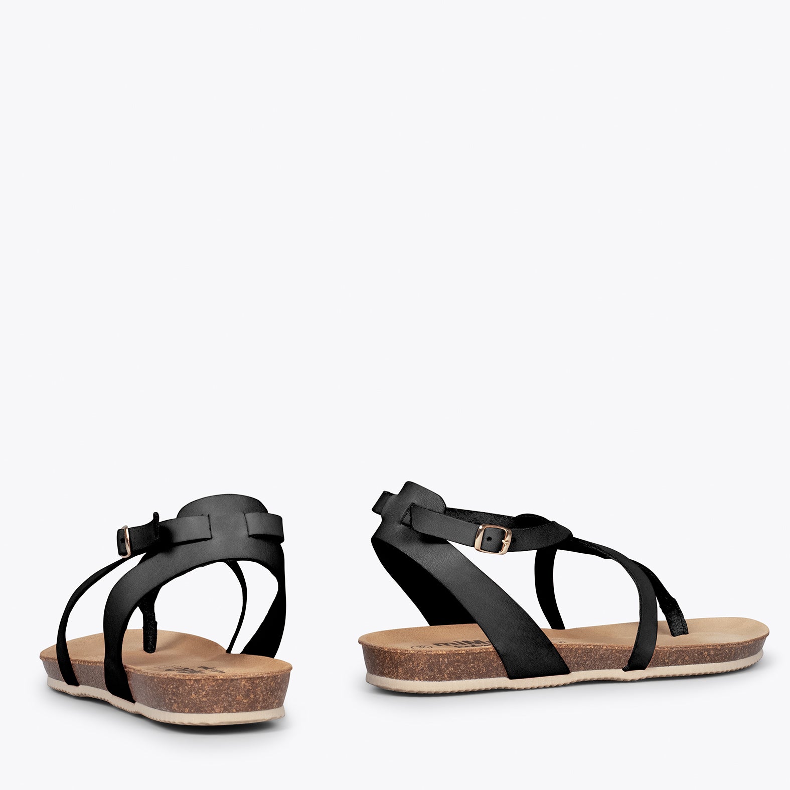 BUTTERFLY – BLACK BIO flat sandal