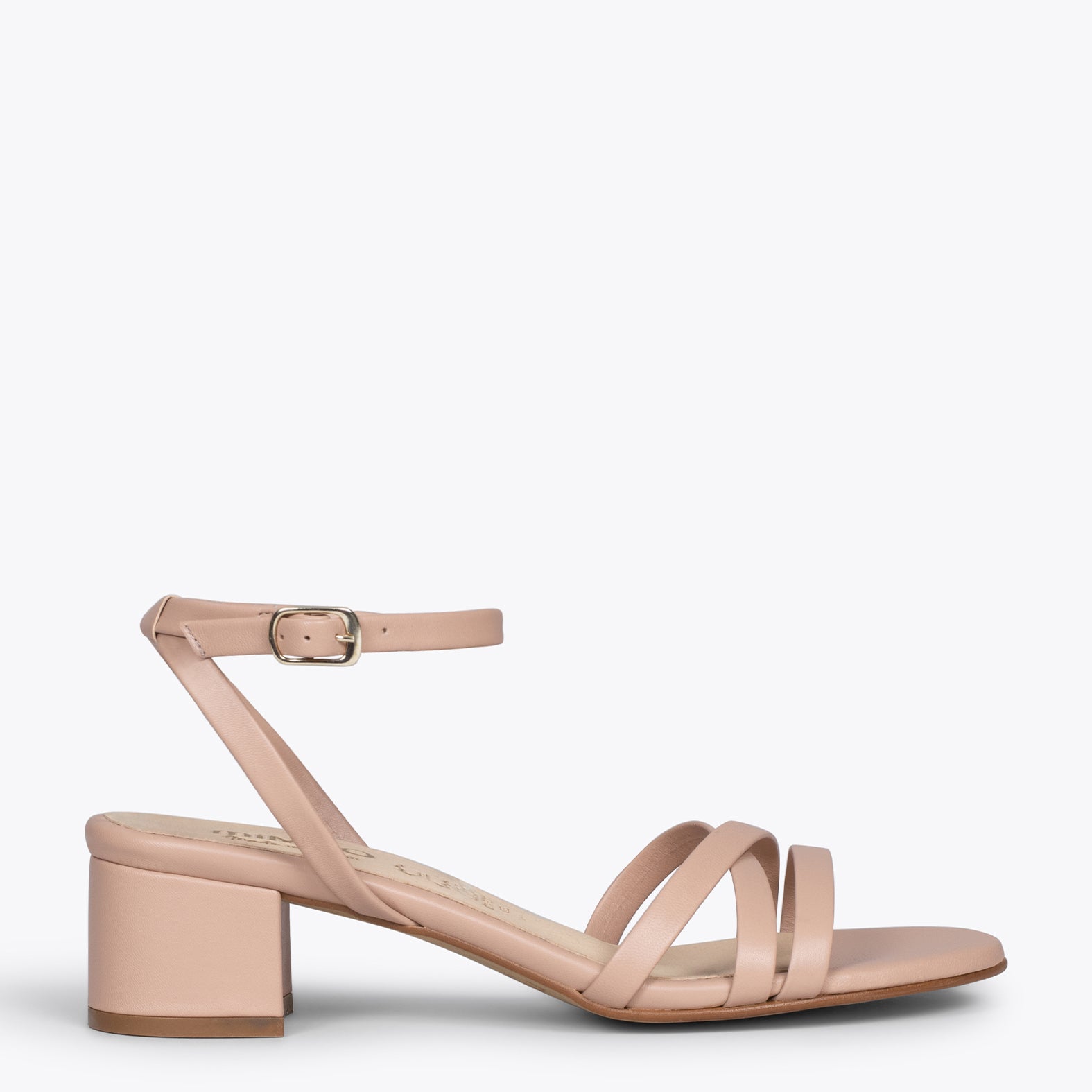 VIENA – NUDE sandals with straps