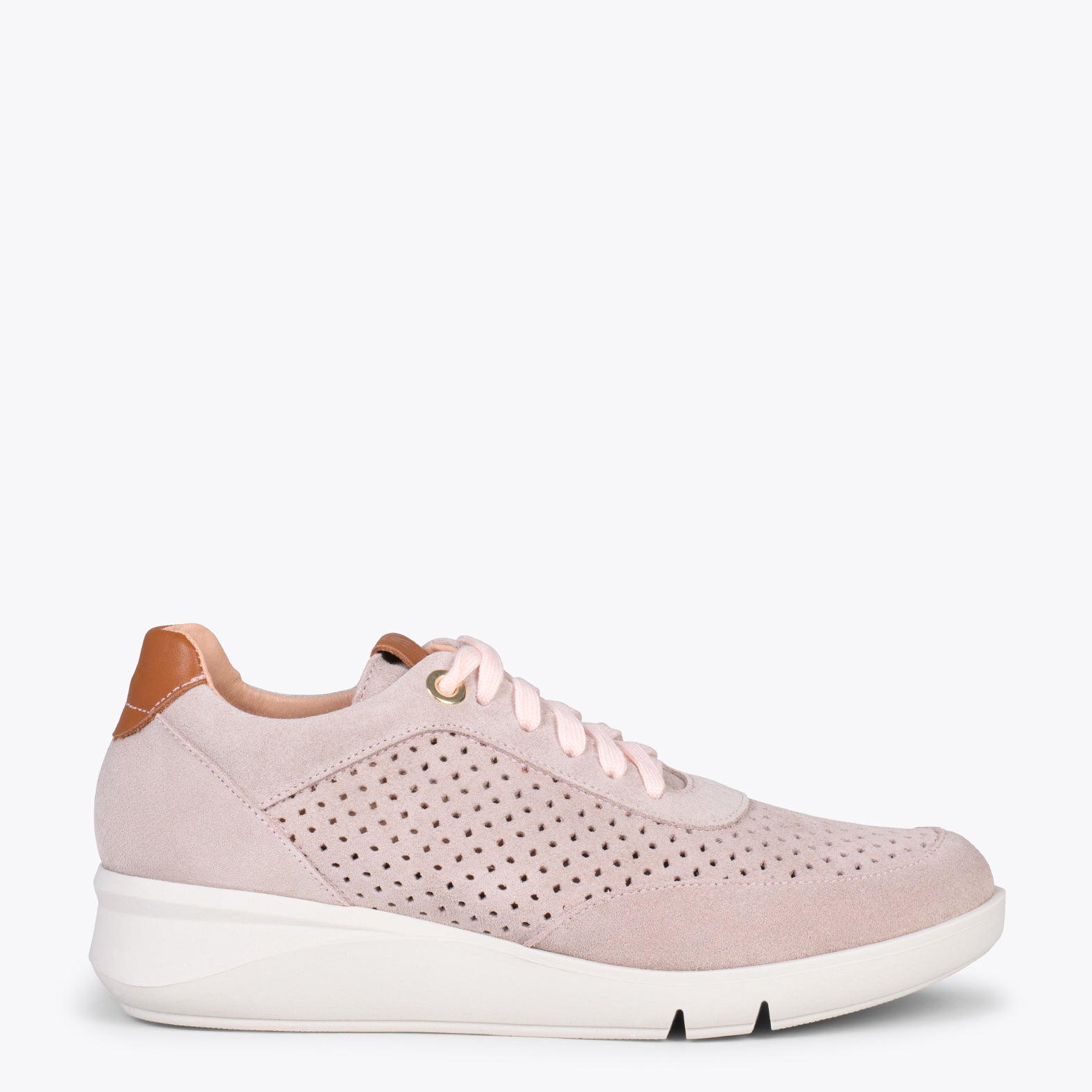 SPORT BLUCHER – NUDE sneakers with wedge
