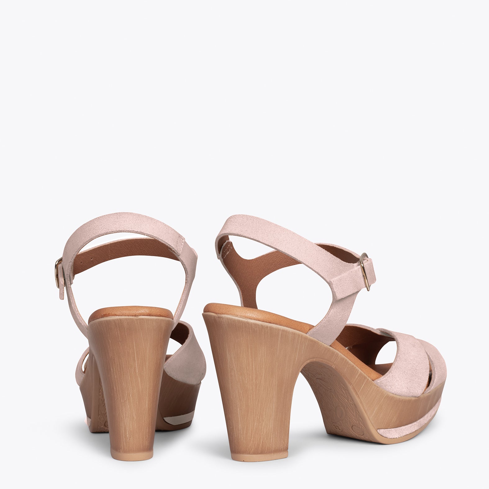 MYKONOS – NUDE high heel sandals with platform