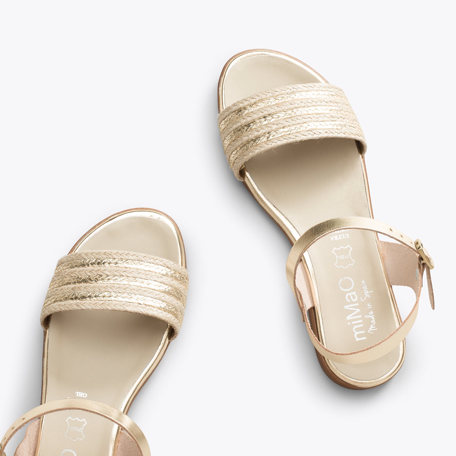 Gold metallic flat on sale sandals