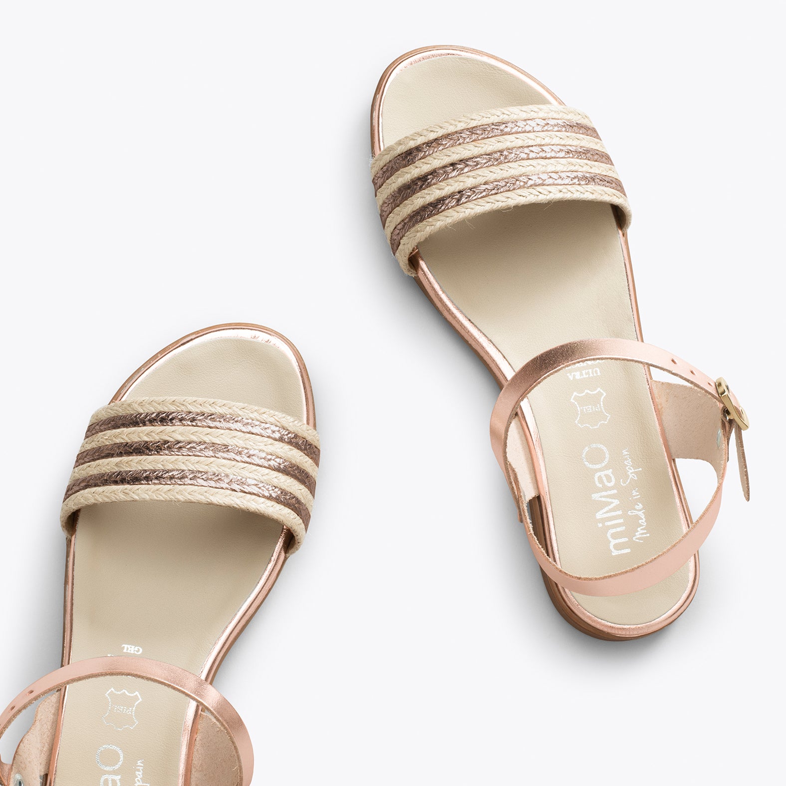 CERES – ROSE metallic flat sandal