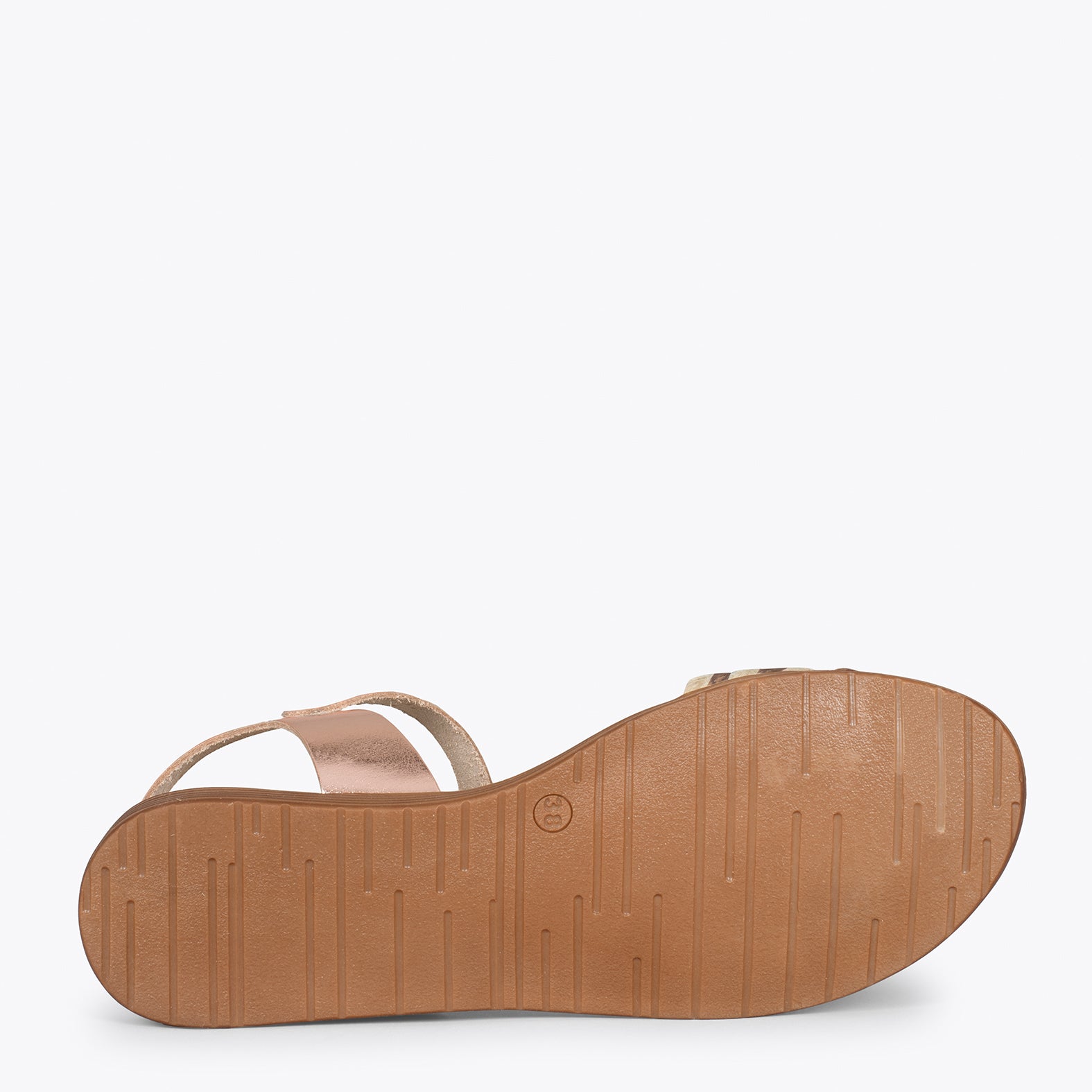 CERES – ROSE metallic flat sandal