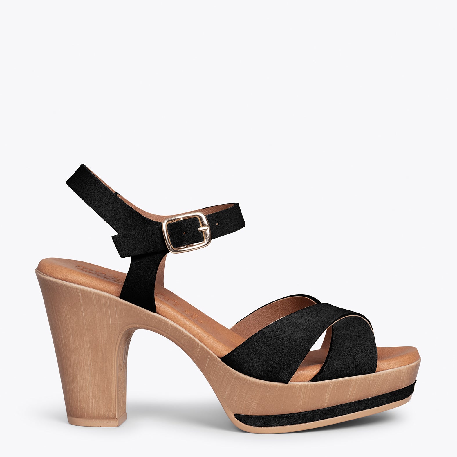 MYKONOS Sandals with platform and heel BLACK 
