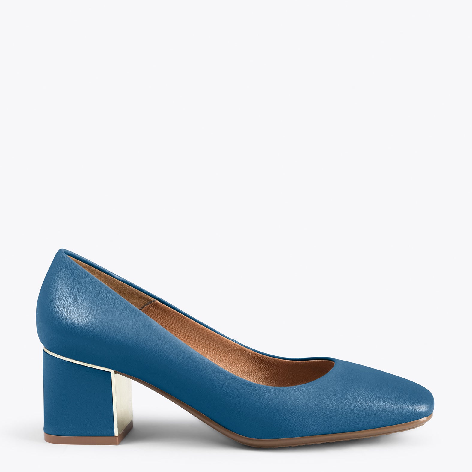 FEMME – BLUE high heels with square toe