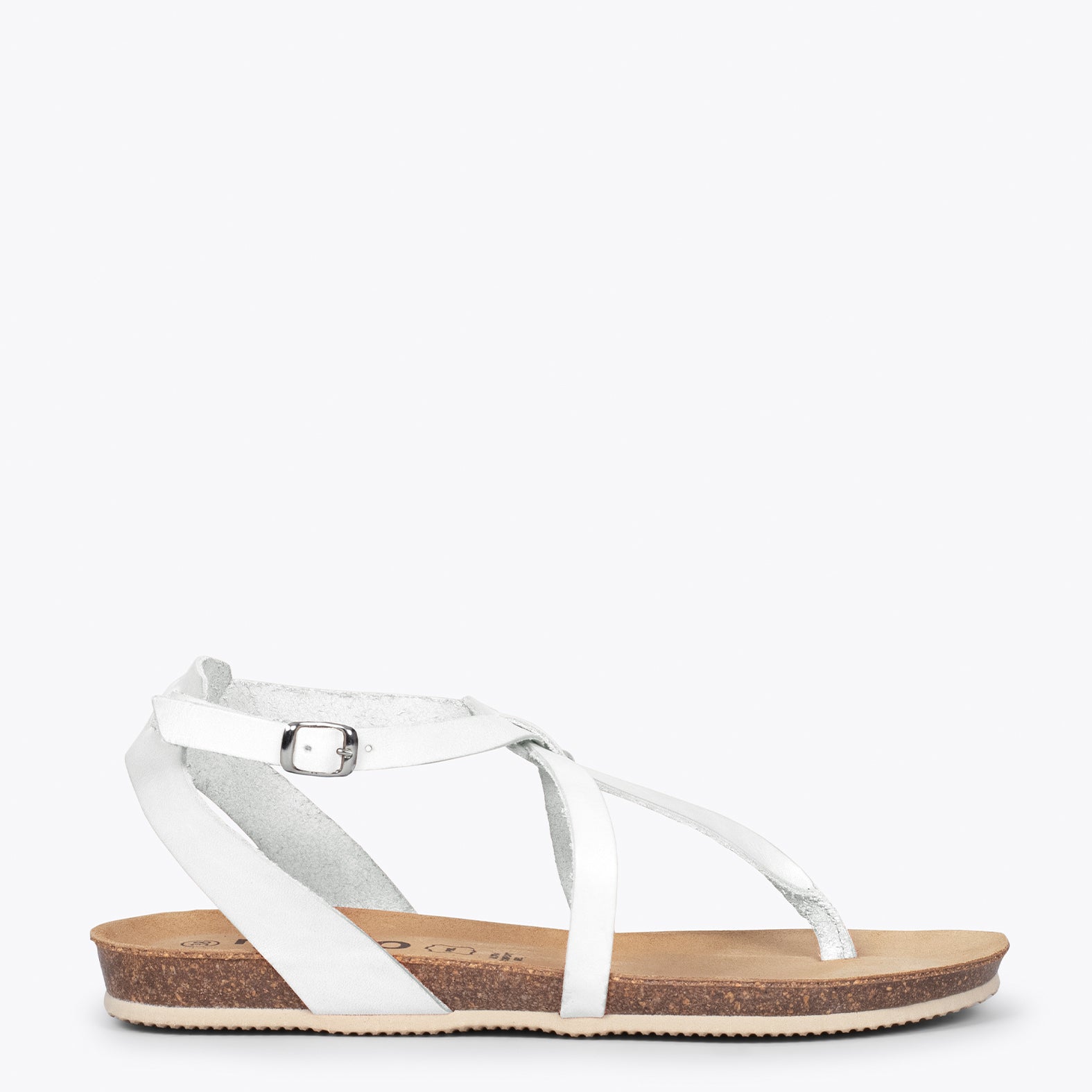 BUTTERFLY – WHITE BIO flat sandal