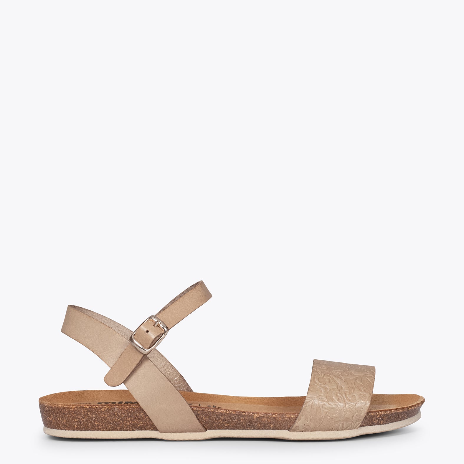 MIMOSA – BEIGE BIO flat sandals