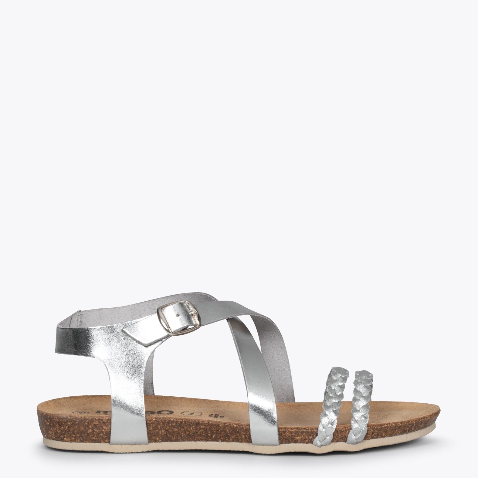 INDIE – SILVER BIO sandals with straps