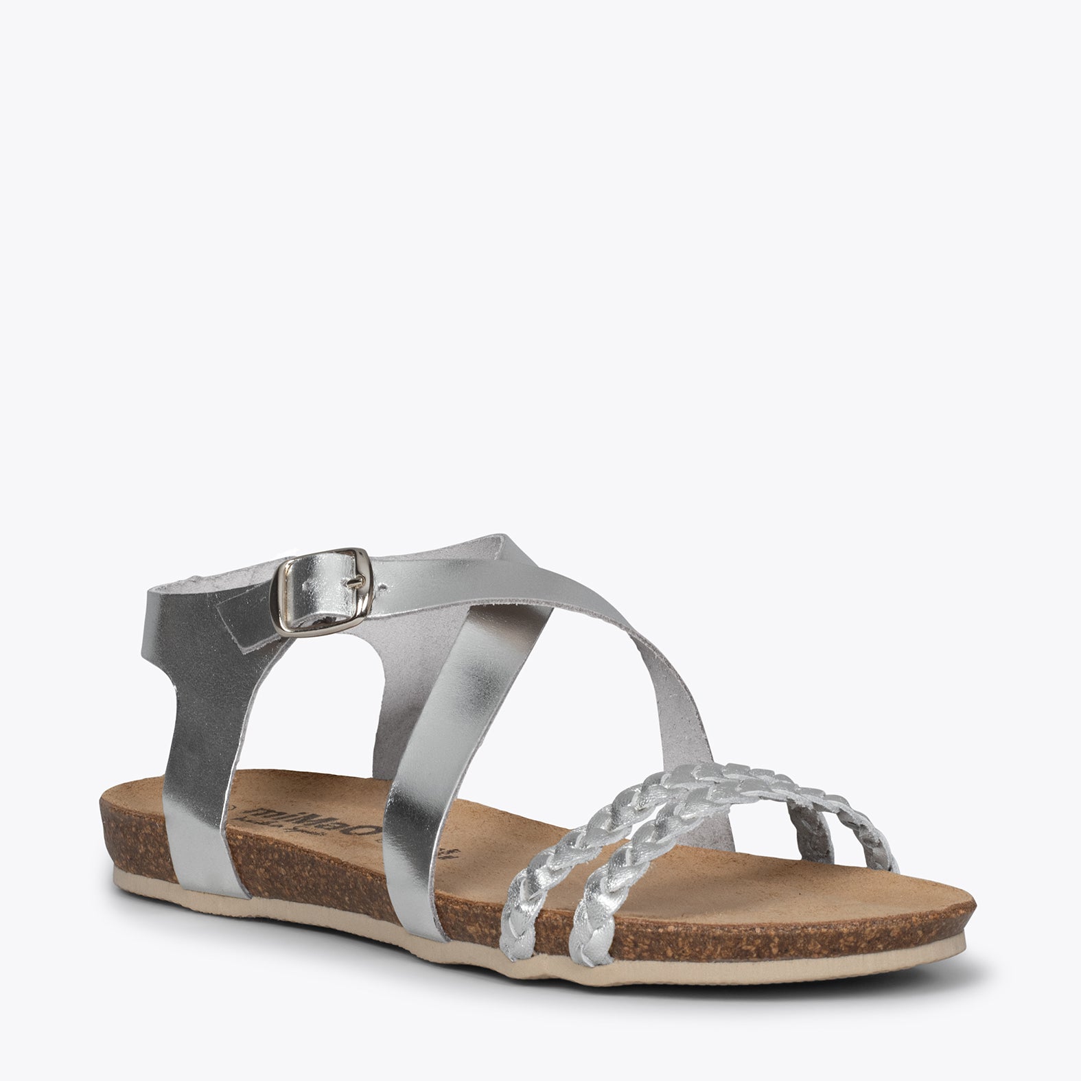 INDIE – SILVER BIO sandals with straps