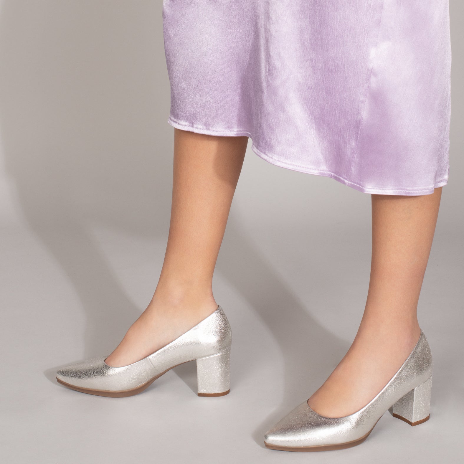 URBAN S SPLASH - Zapatos de piel metalizada PLATA