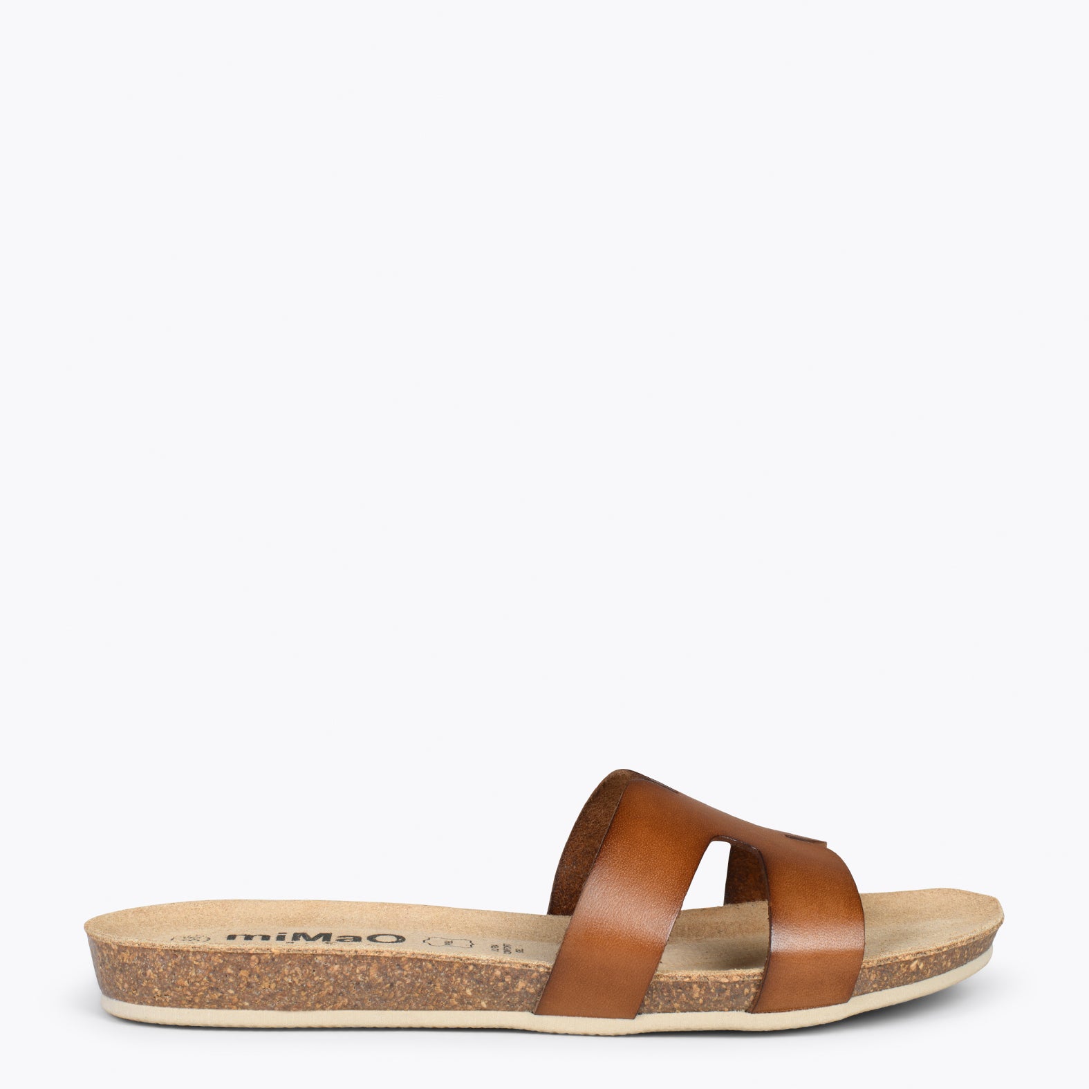 CLIVIA – BROWN nappa leather slides