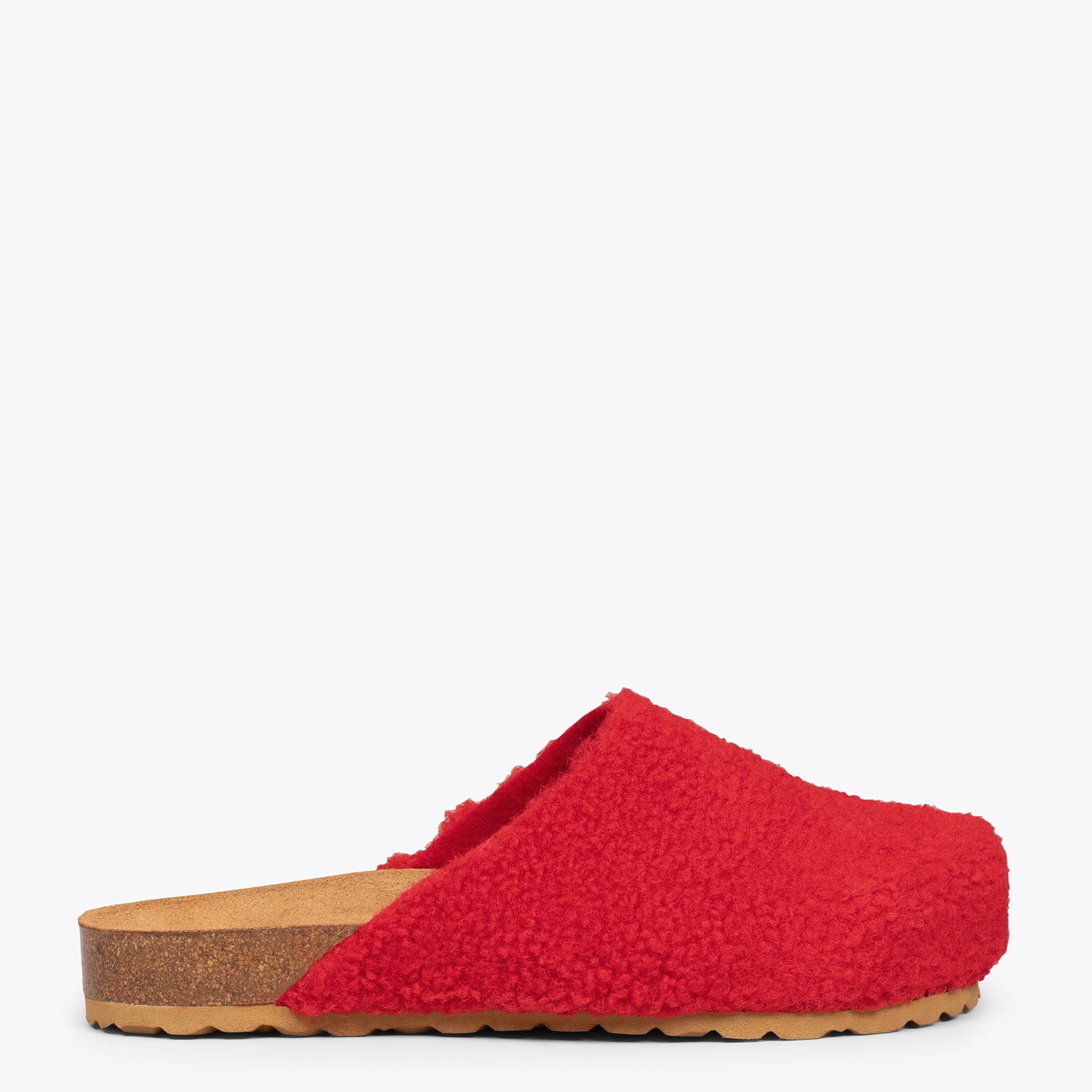 DREAMING - Chaussons fourrure mouton ROUGE