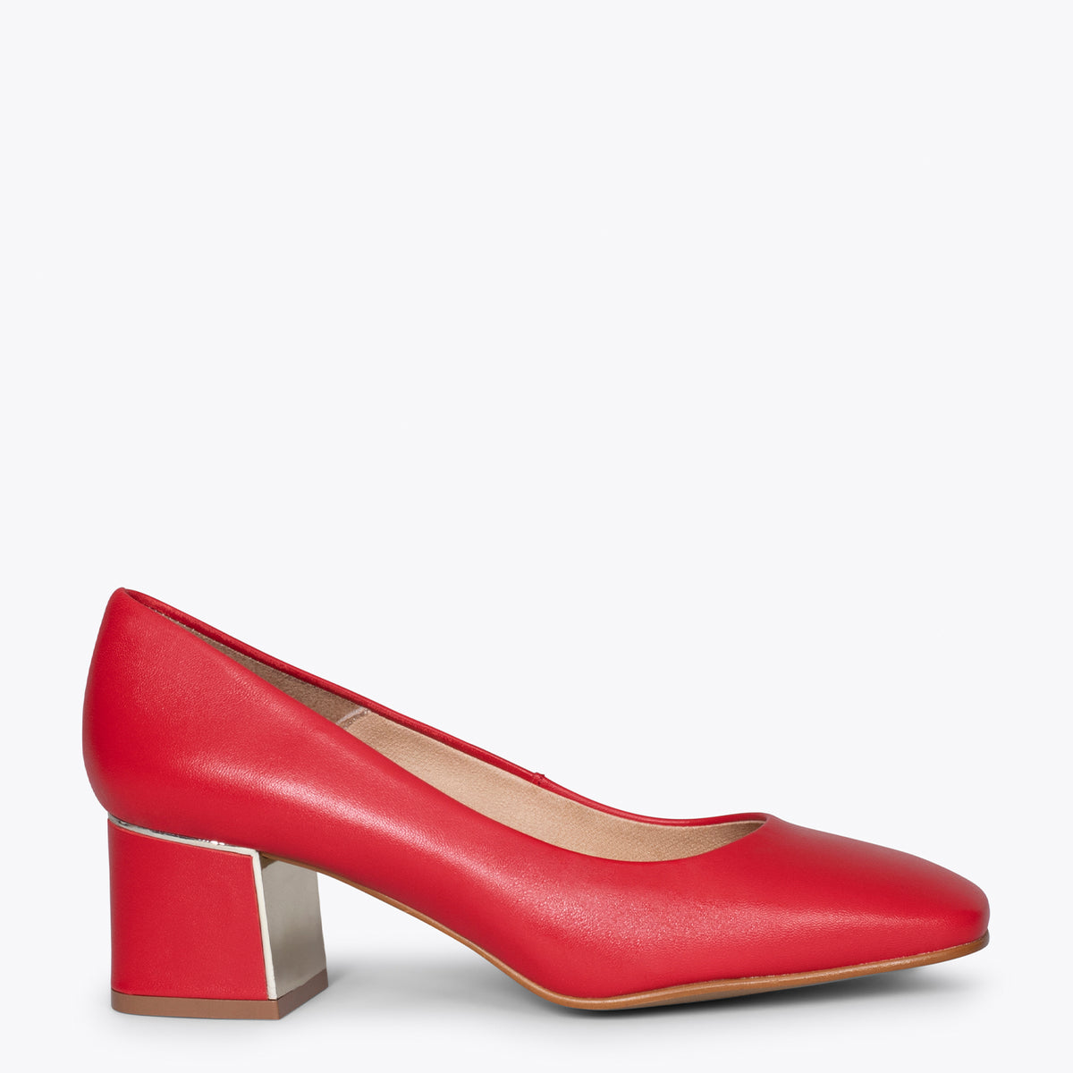 FEMME Zapatos de tacón con puntera cuadrada ROJOS