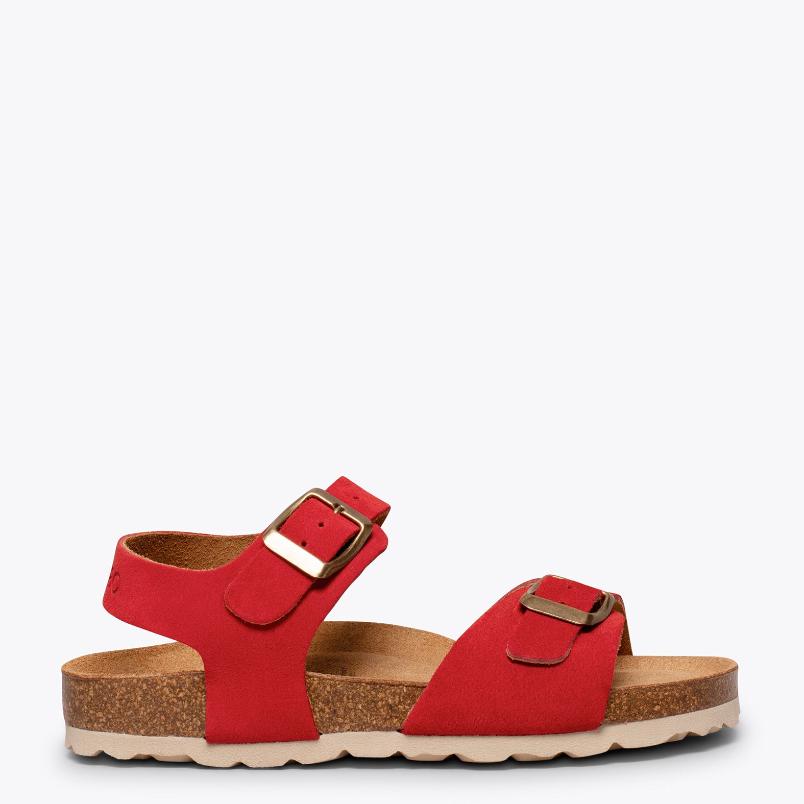 POLO – RED suede bio sandal for kids