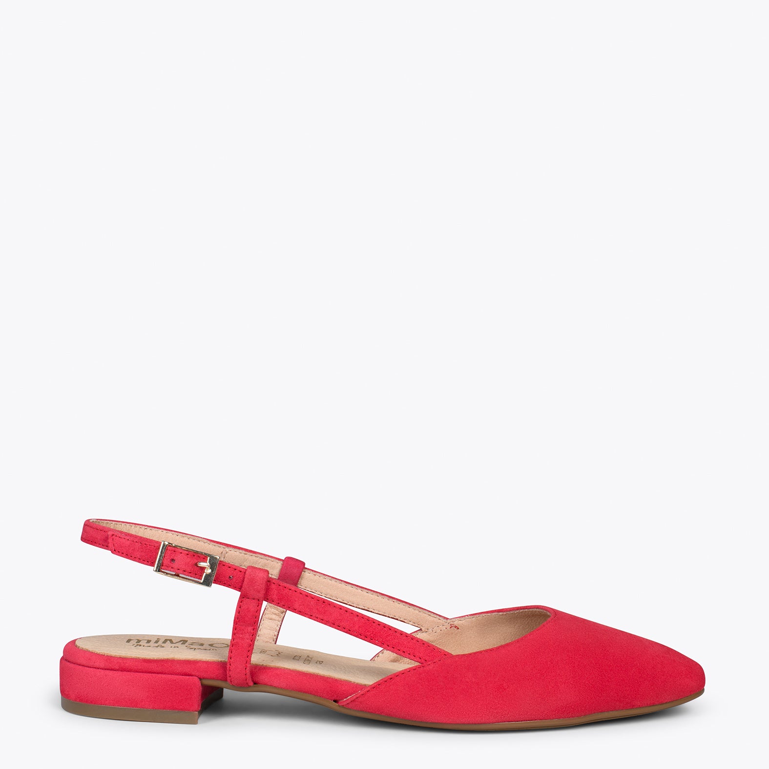 BRUNCH - RED sling-back flat shoe