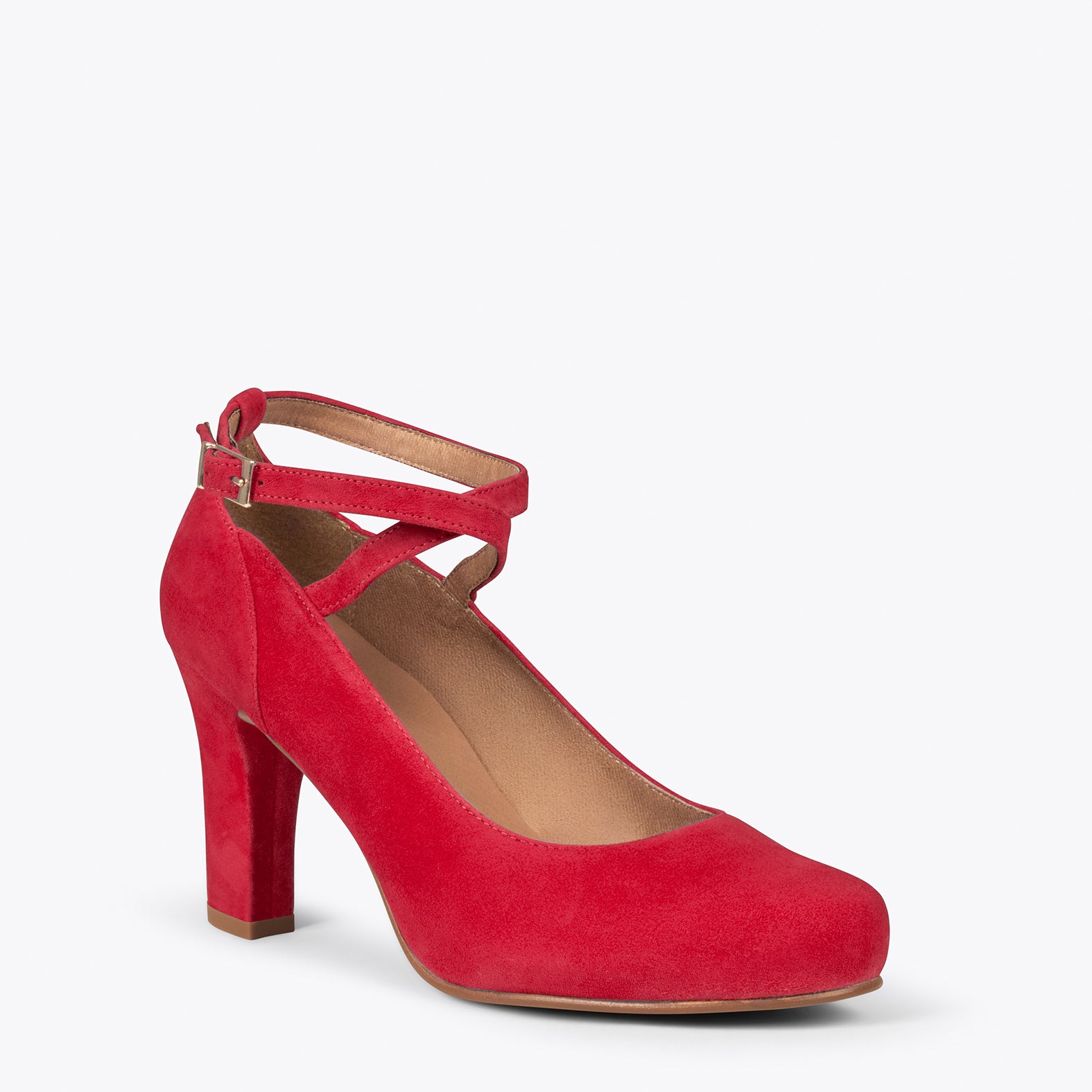 STRAPS – RED high heels with crossed straps