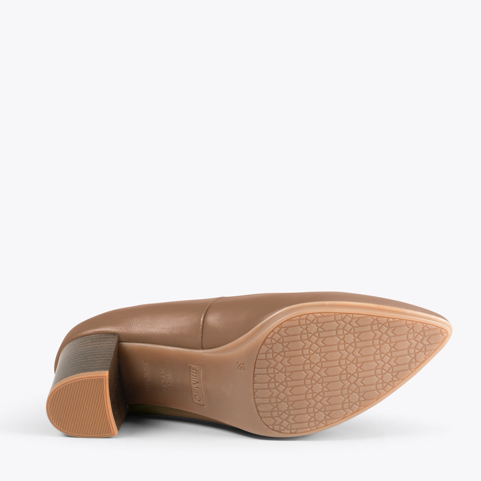 URBAN S SALON – BROWN nappa leather mid heels
