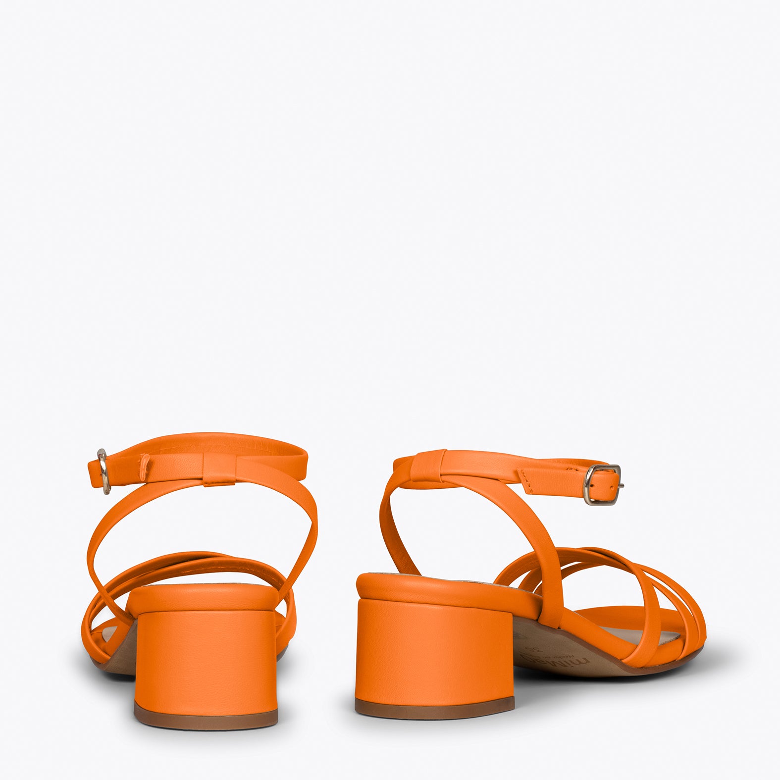 VIENA – ORANGE sandals with straps