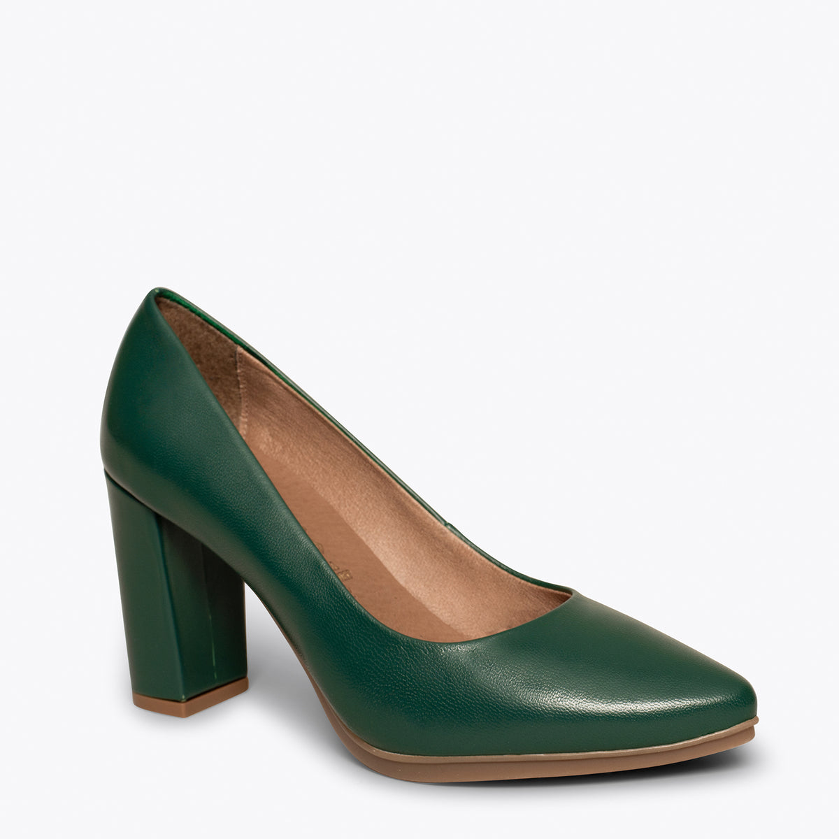 URBAN SALON – Zapatos de tacón alto de napa VERDE BOTELLA