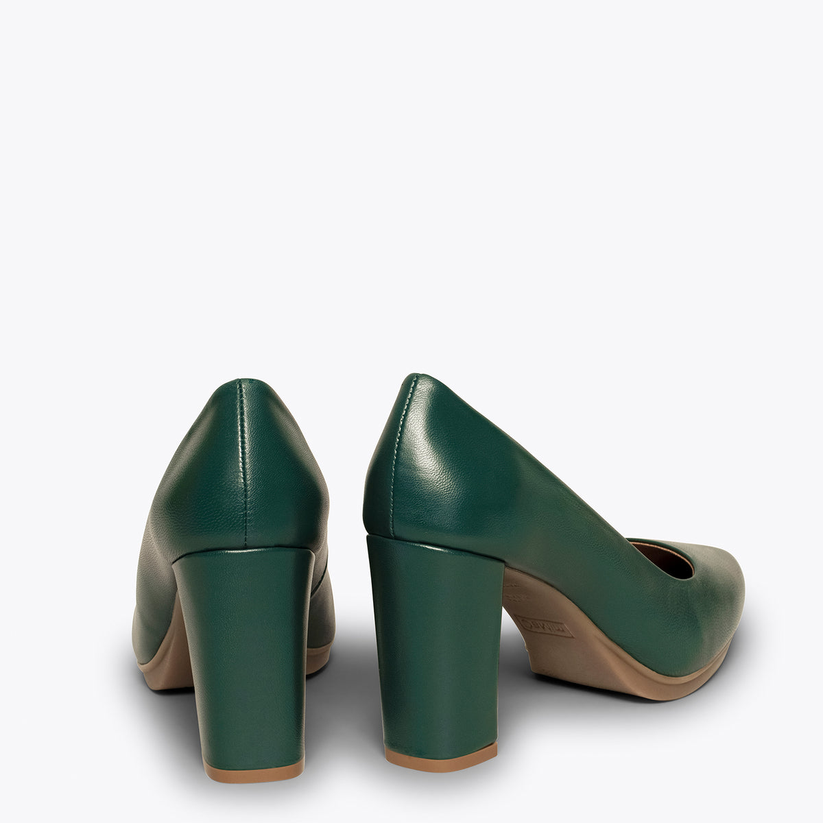 URBAN SALON – Zapatos de tacón alto de napa VERDE BOTELLA