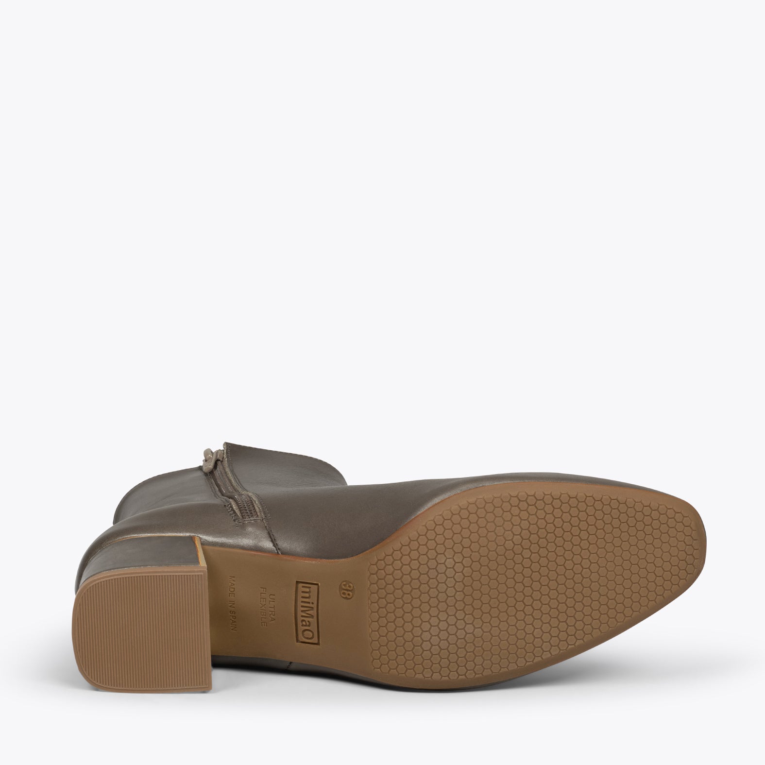 GOLD Botines de tacón TAUPE con detalle dorado - miMaO ®