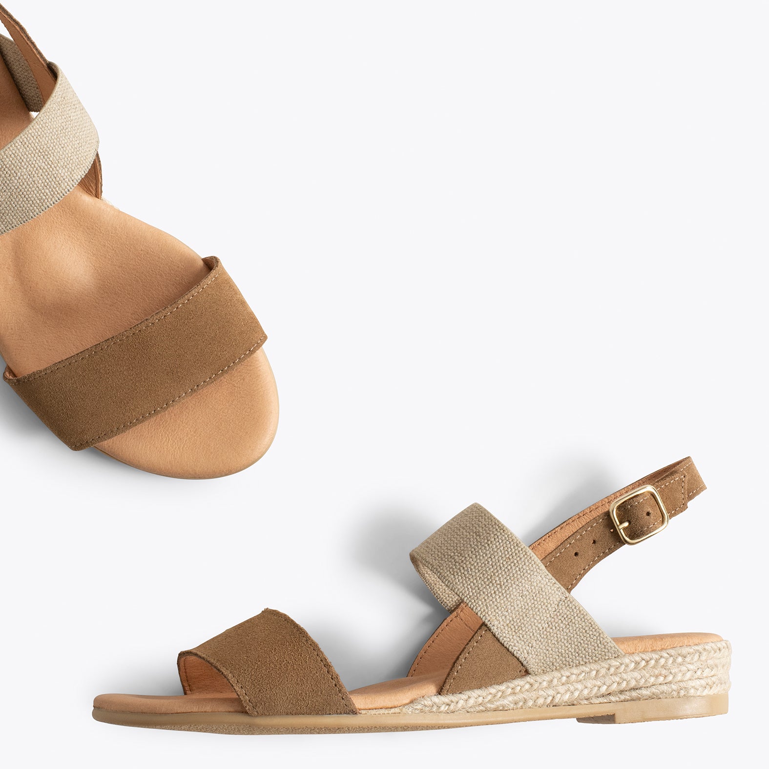 Espadrilles with cheap elastic straps