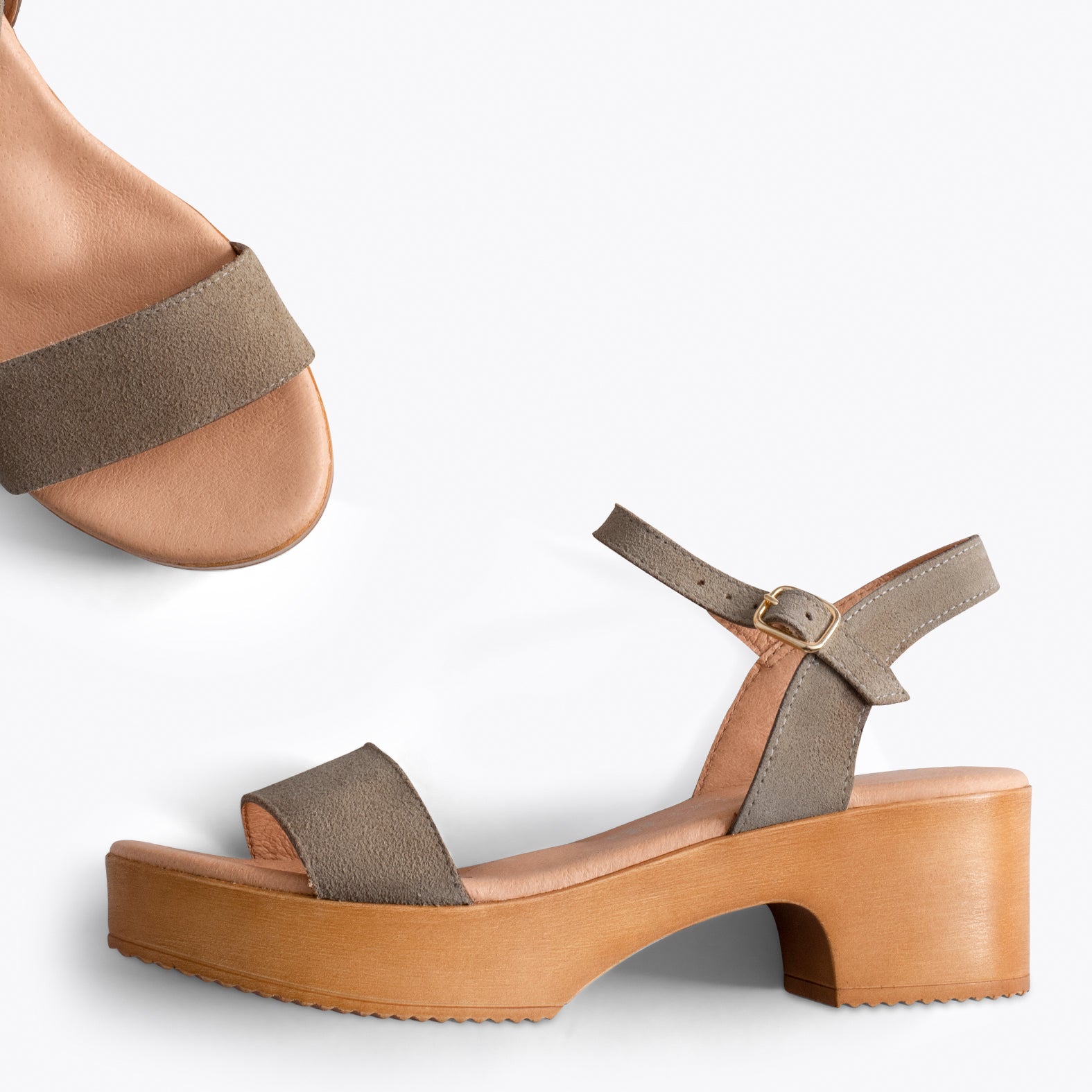 CALA – TAUPE sandals with platform
