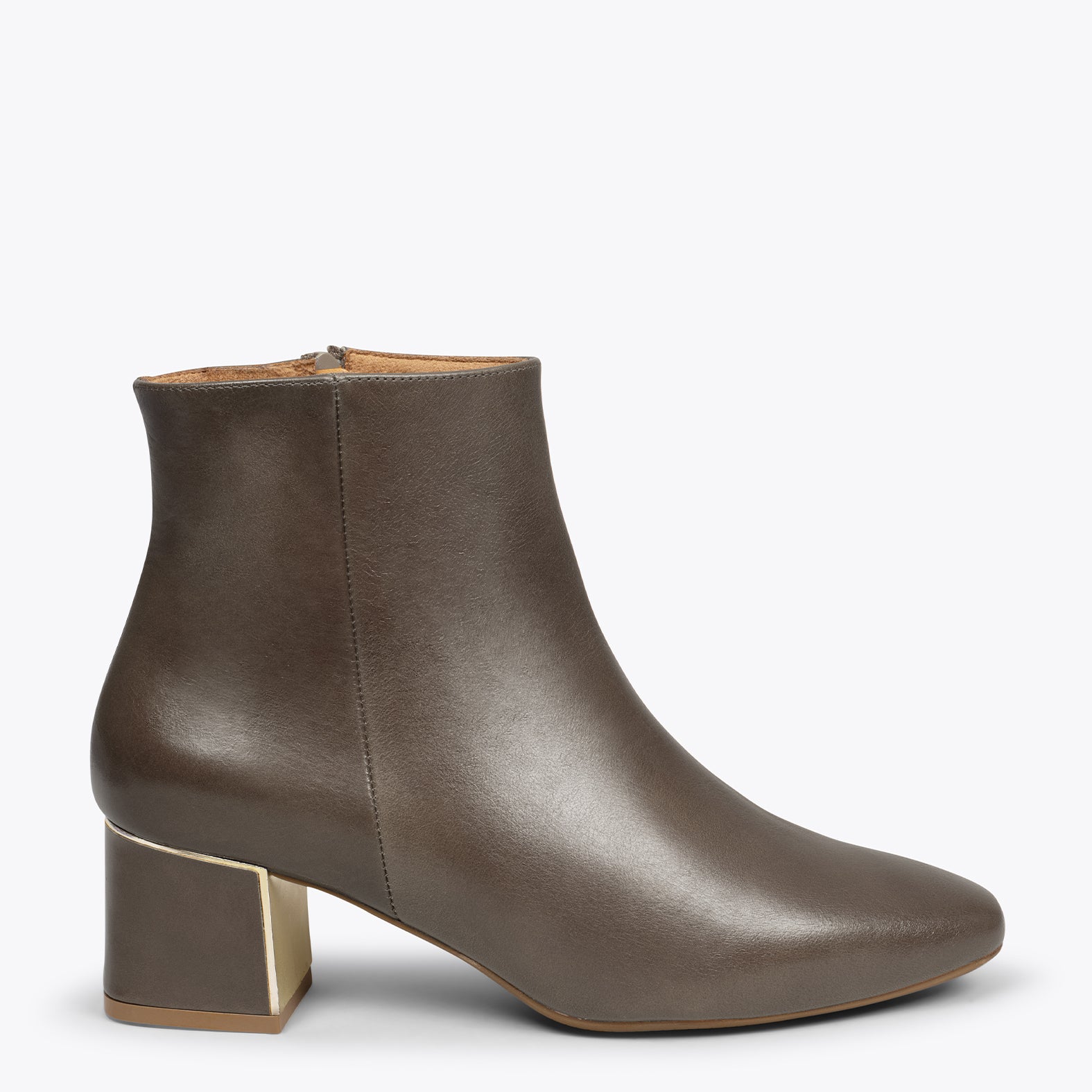 GOLD Botines de tacón TAUPE con detalle dorado - miMaO ®