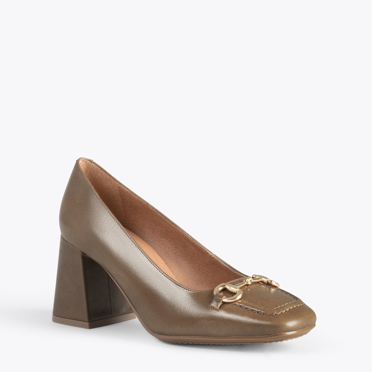 MÍA – Zapatos con tacón bloque TAUPE