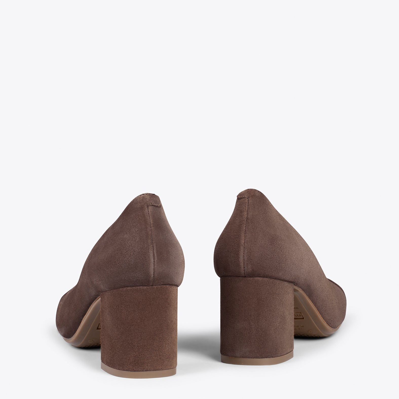EMMA – Zapatos de tacón con puntera cuadrada MARRÓN