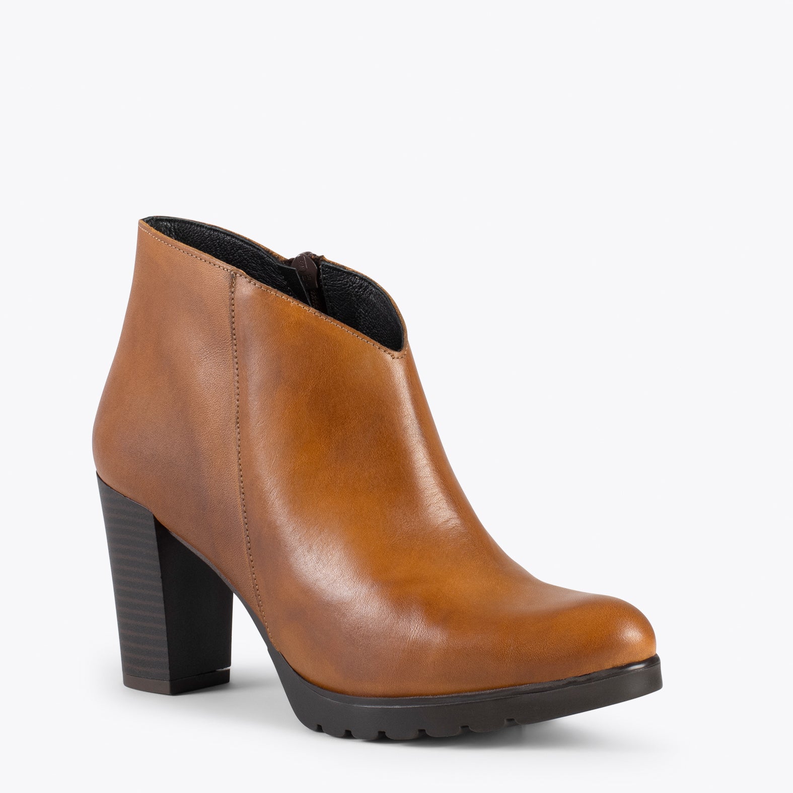 CLASSIC – CAMEL high heel booties