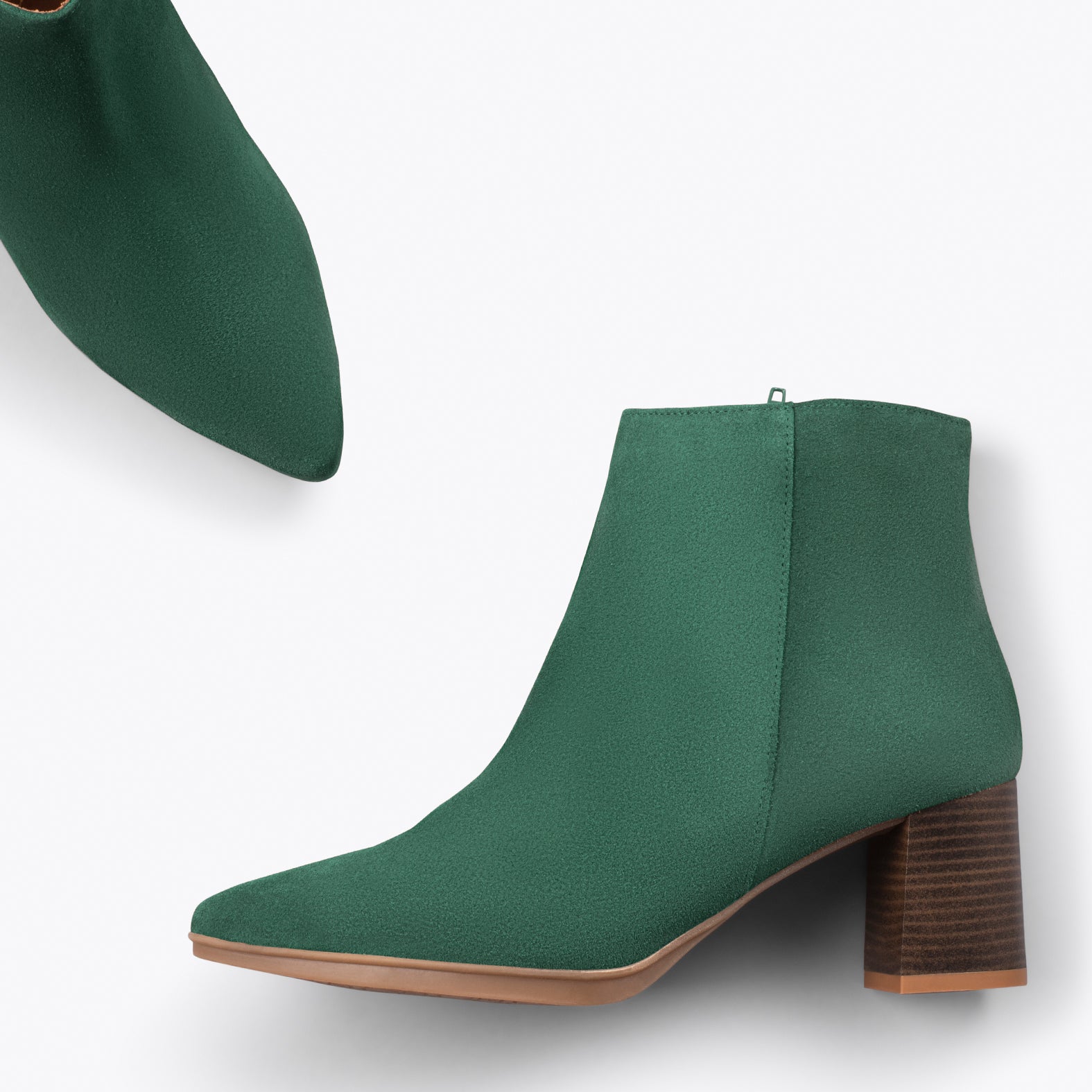 CITY -  Botines de tacón ancho y punta fina VERDE - miMaO ®