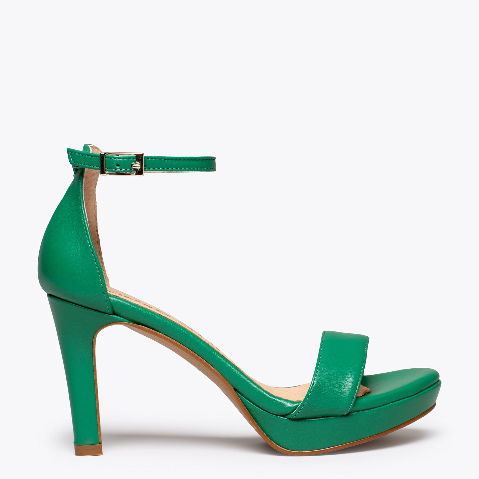 PARTY – GREEN elegant sandal with platform