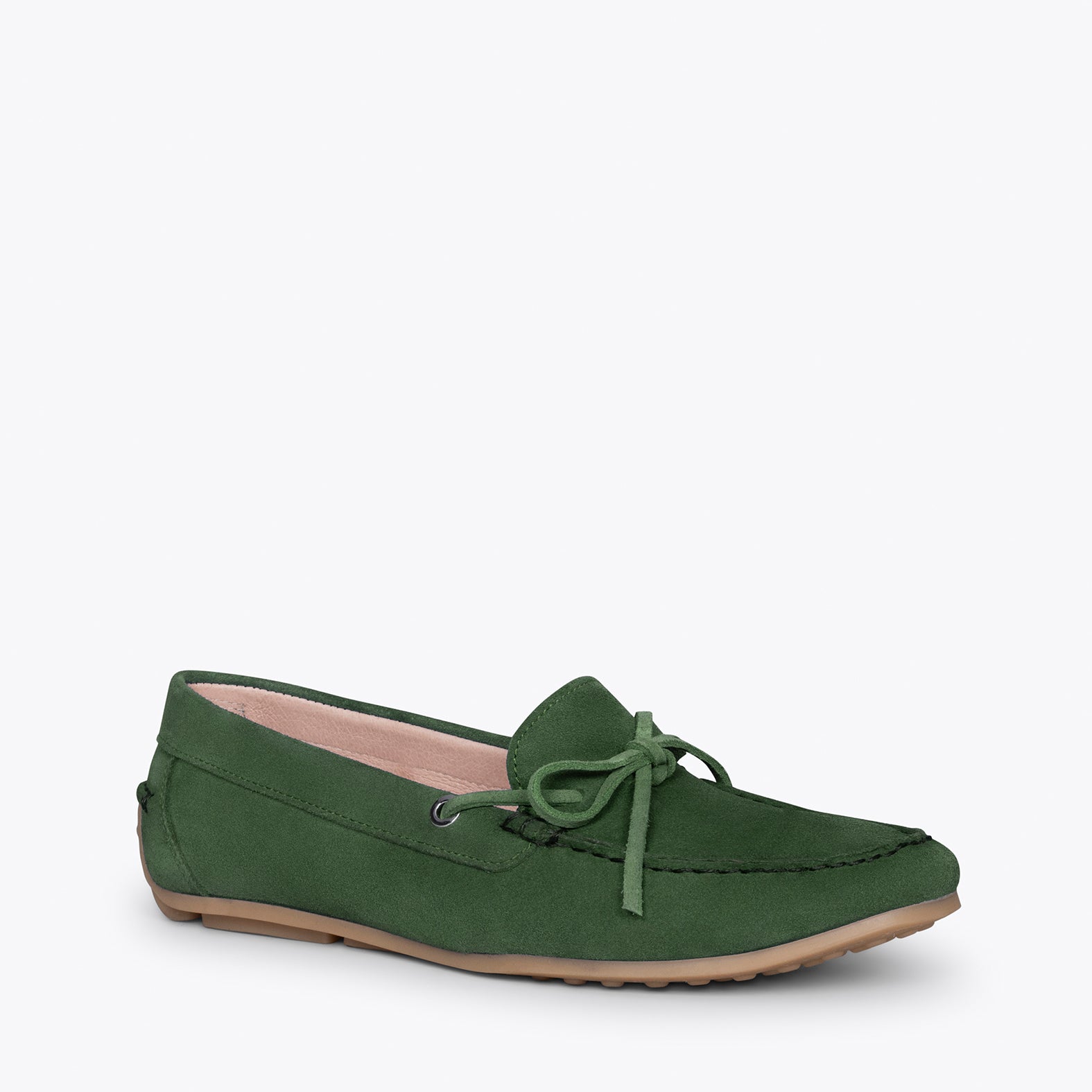 LACE – GREEN moccasins with removable insole