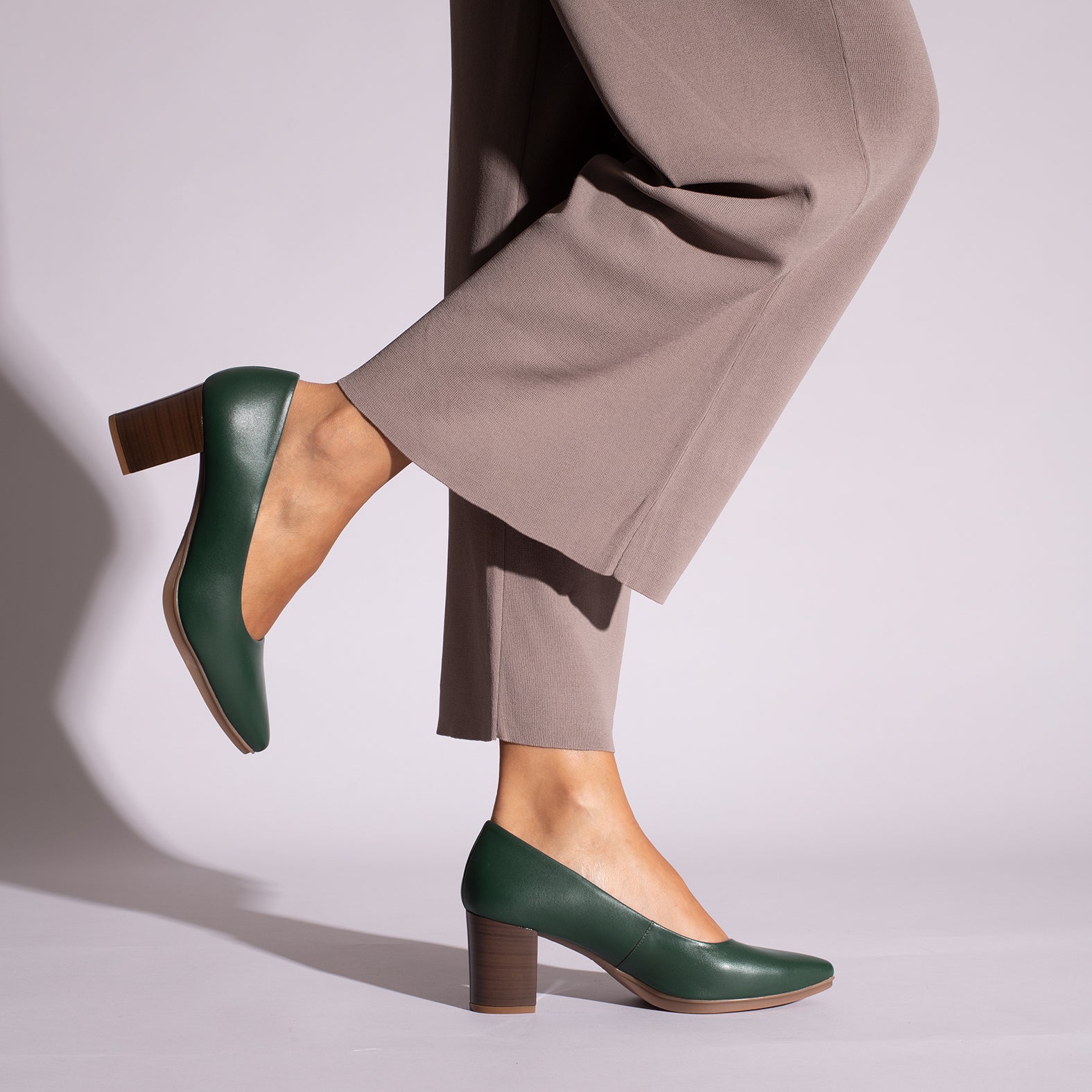 URBAN S SALON - GREEN mid heel