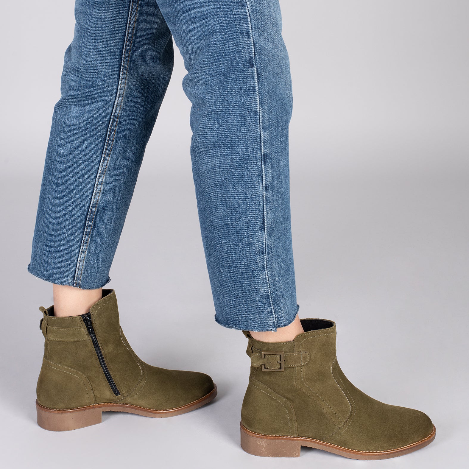 Flat brown cheap booties